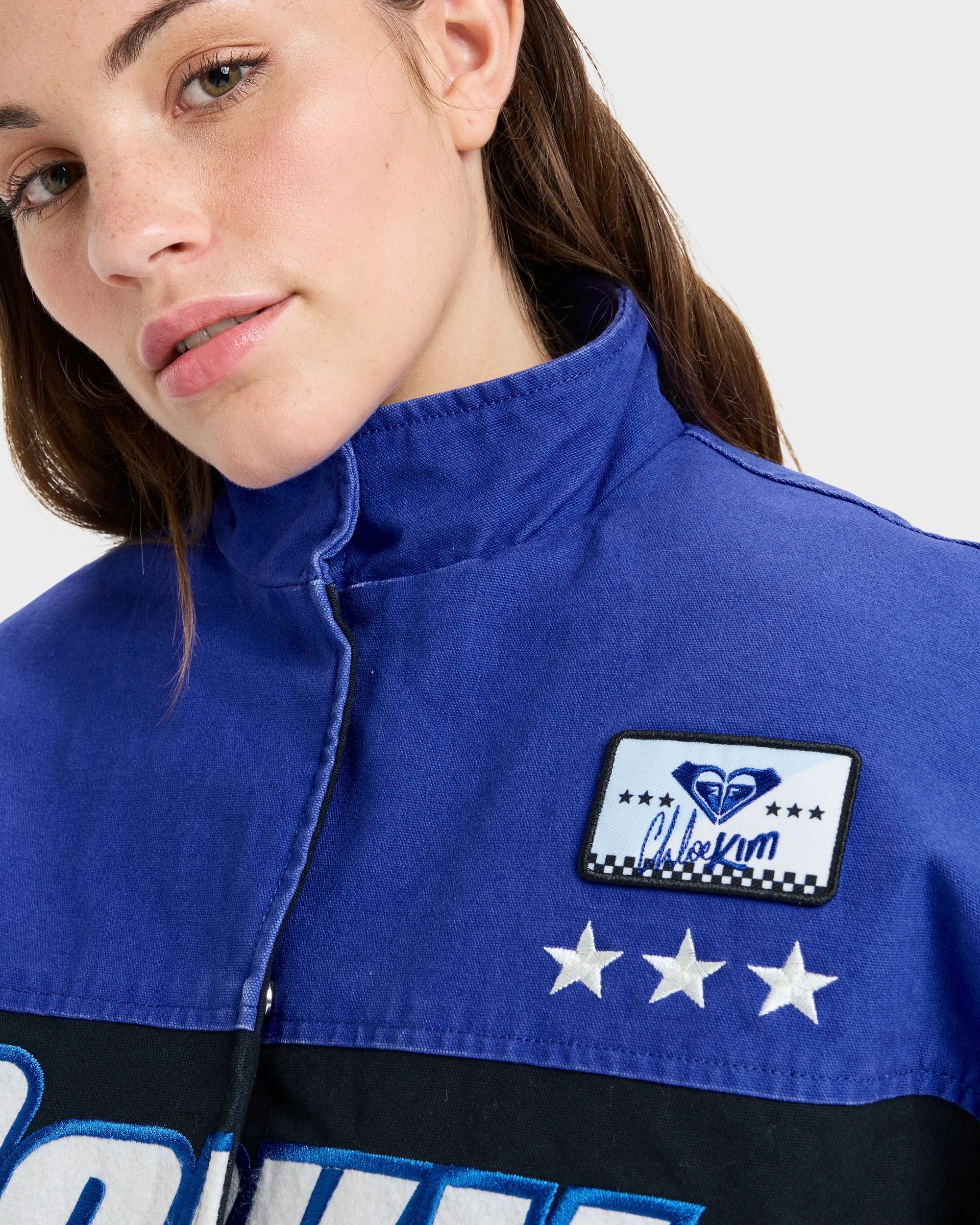 Womens Chloe Kim Moto Bomber Jacket - Image 5