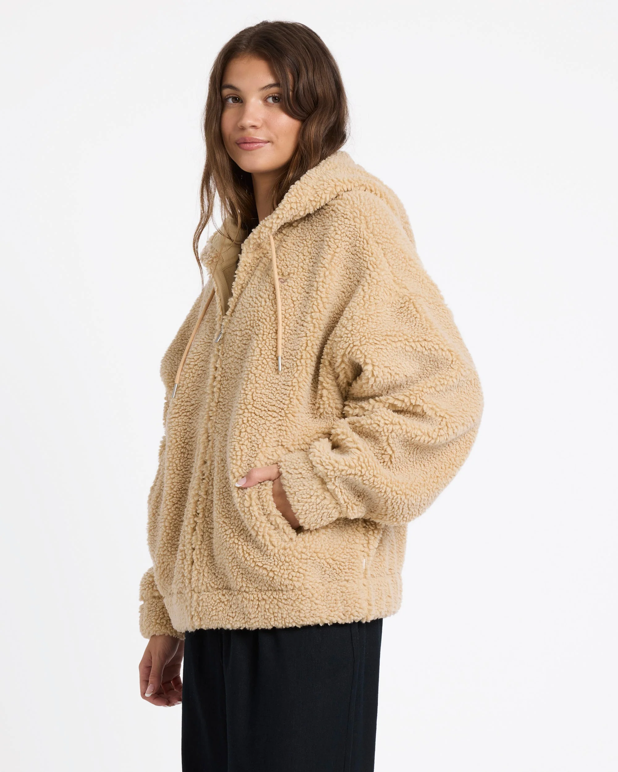 Womens City Track Fleece Jacket - Image 3