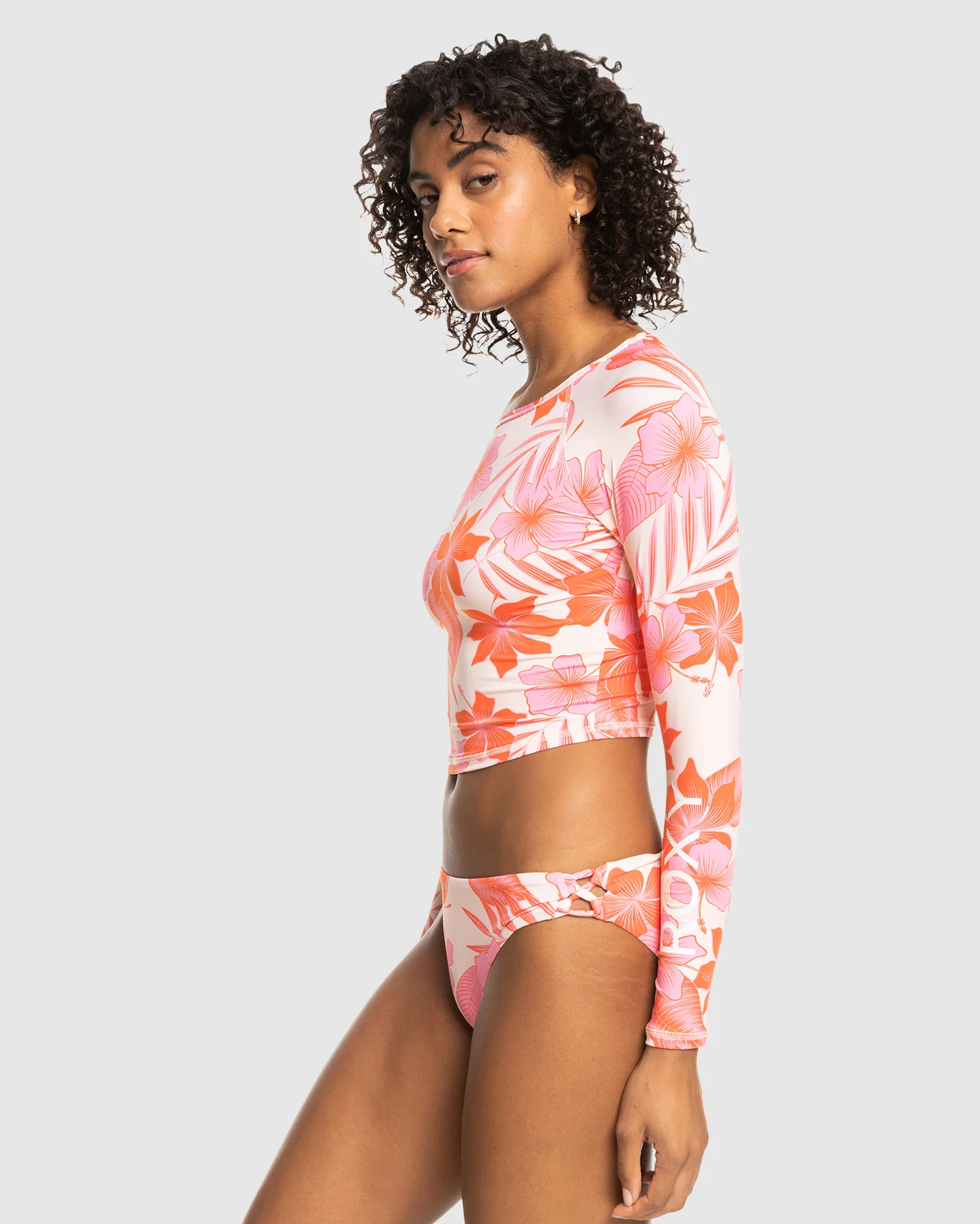 Womens Crop Top Ls Lycra Rashguard - Image 2