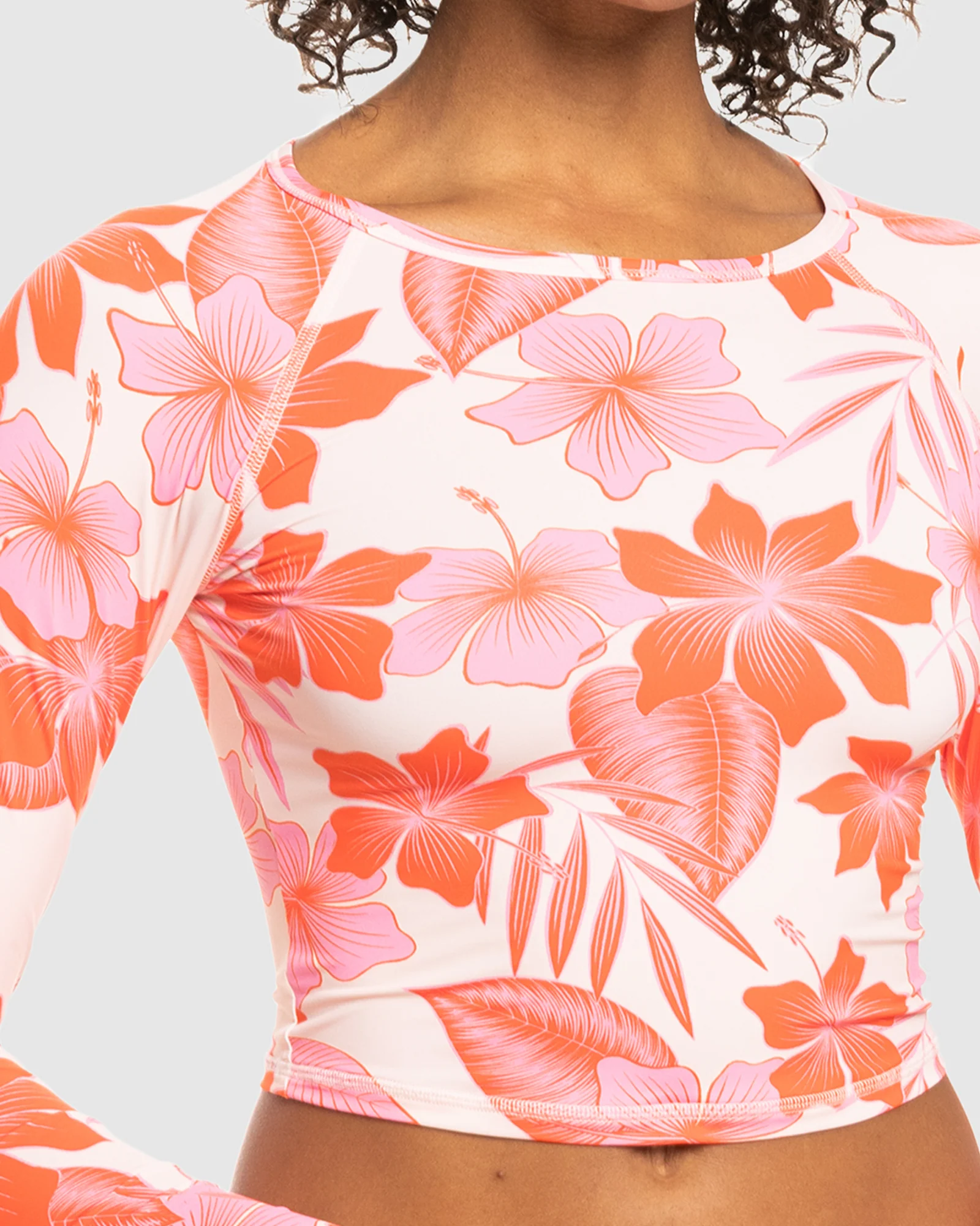 Womens Crop Top Ls Lycra Rashguard - Image 4
