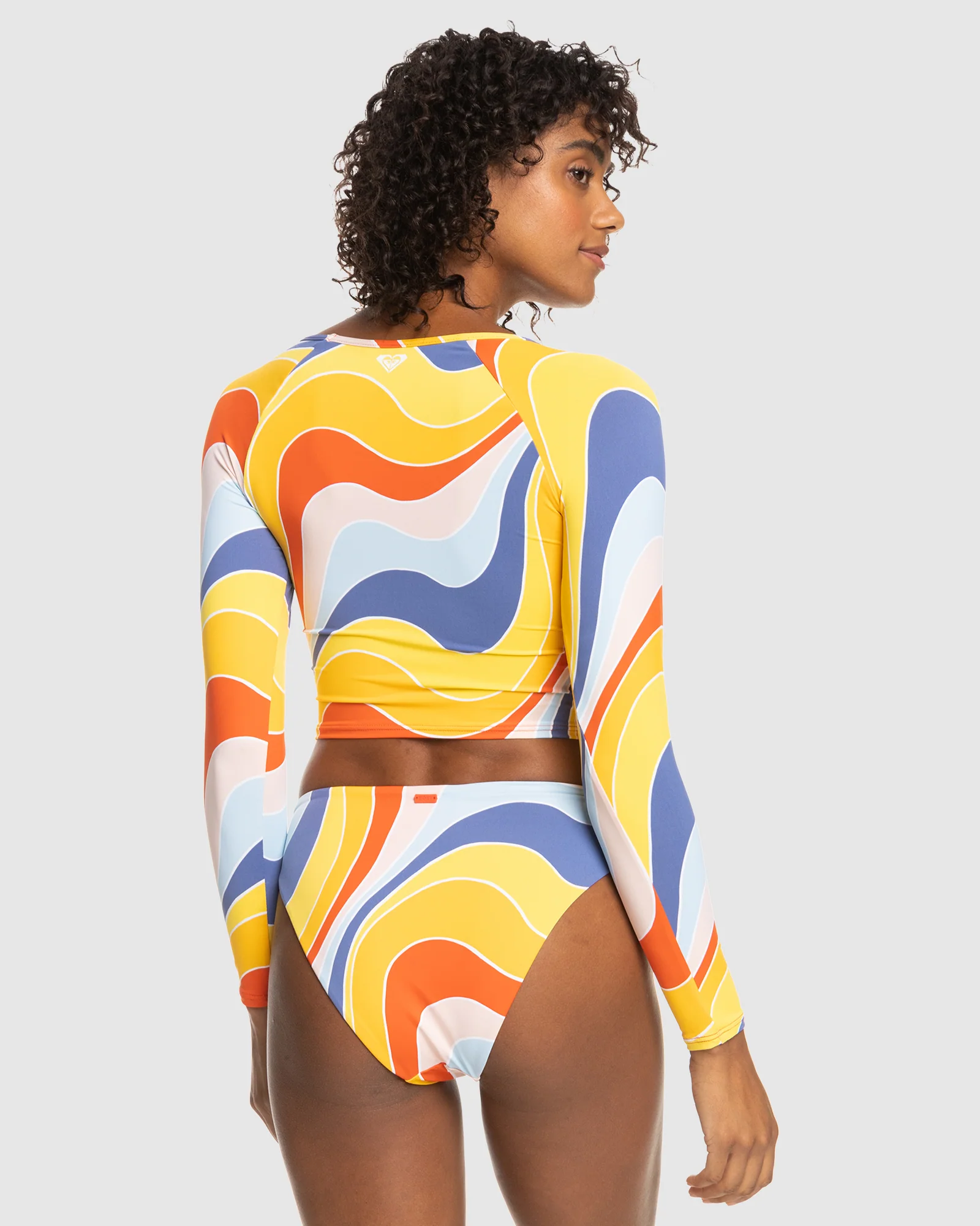 Womens Crop Top Ls Lycra Rashguard - Image 3