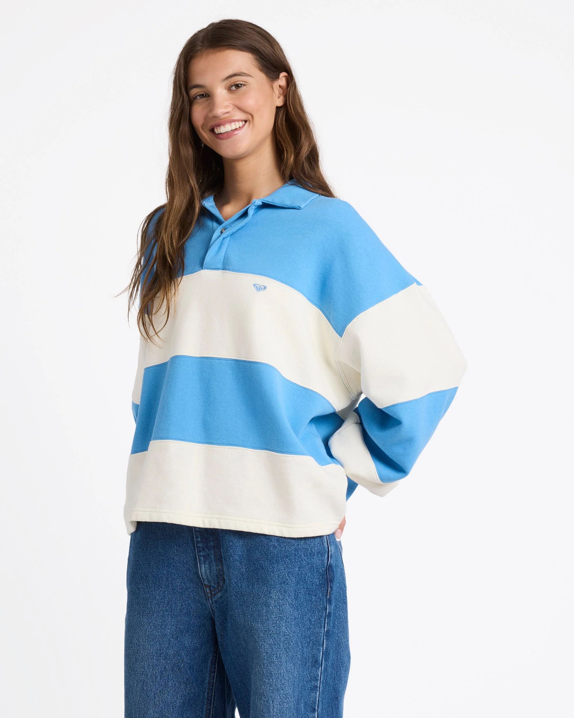 Womens Cross Over Fleece Jumper - Image 3