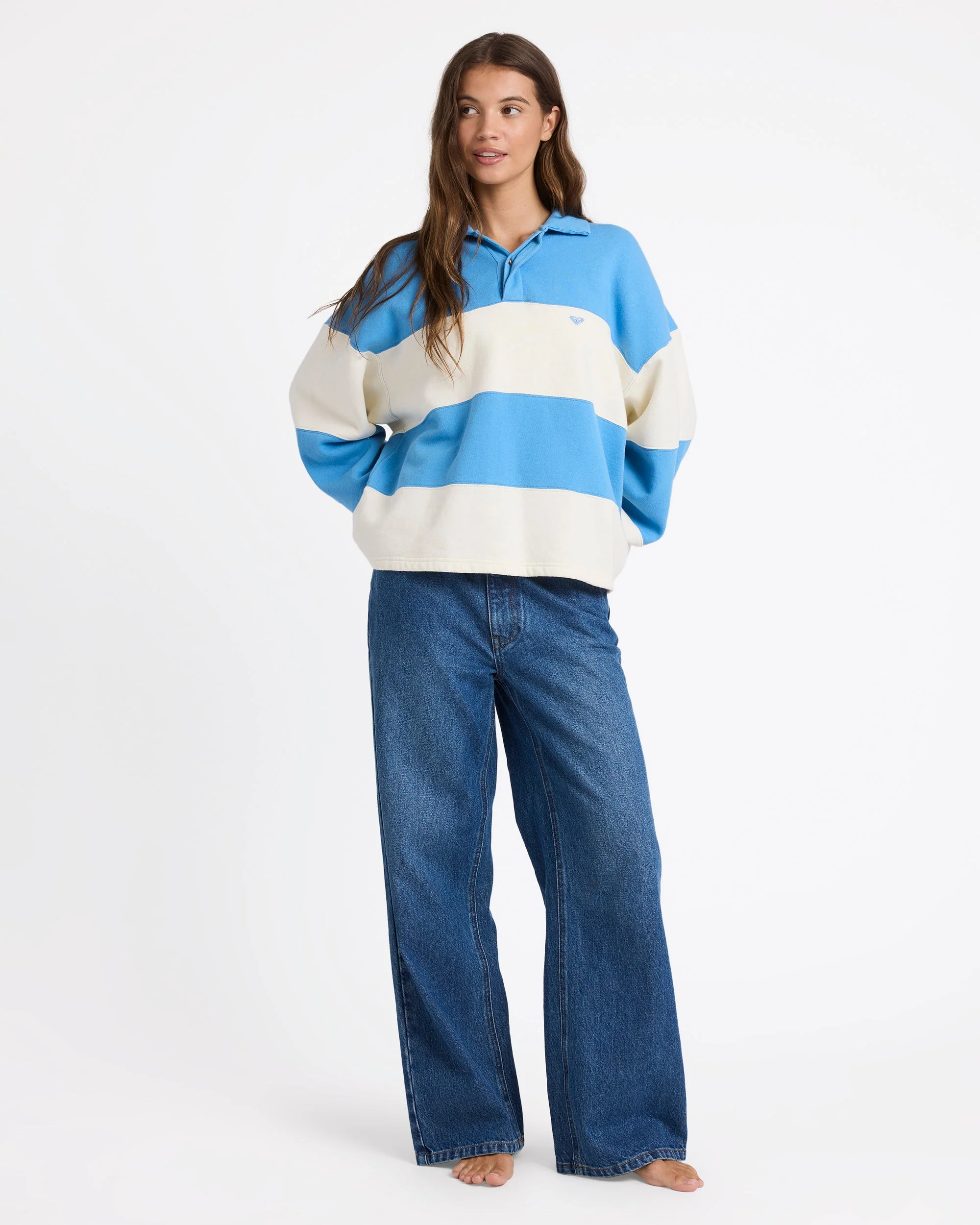 Womens Cross Over Fleece Jumper - Image 5