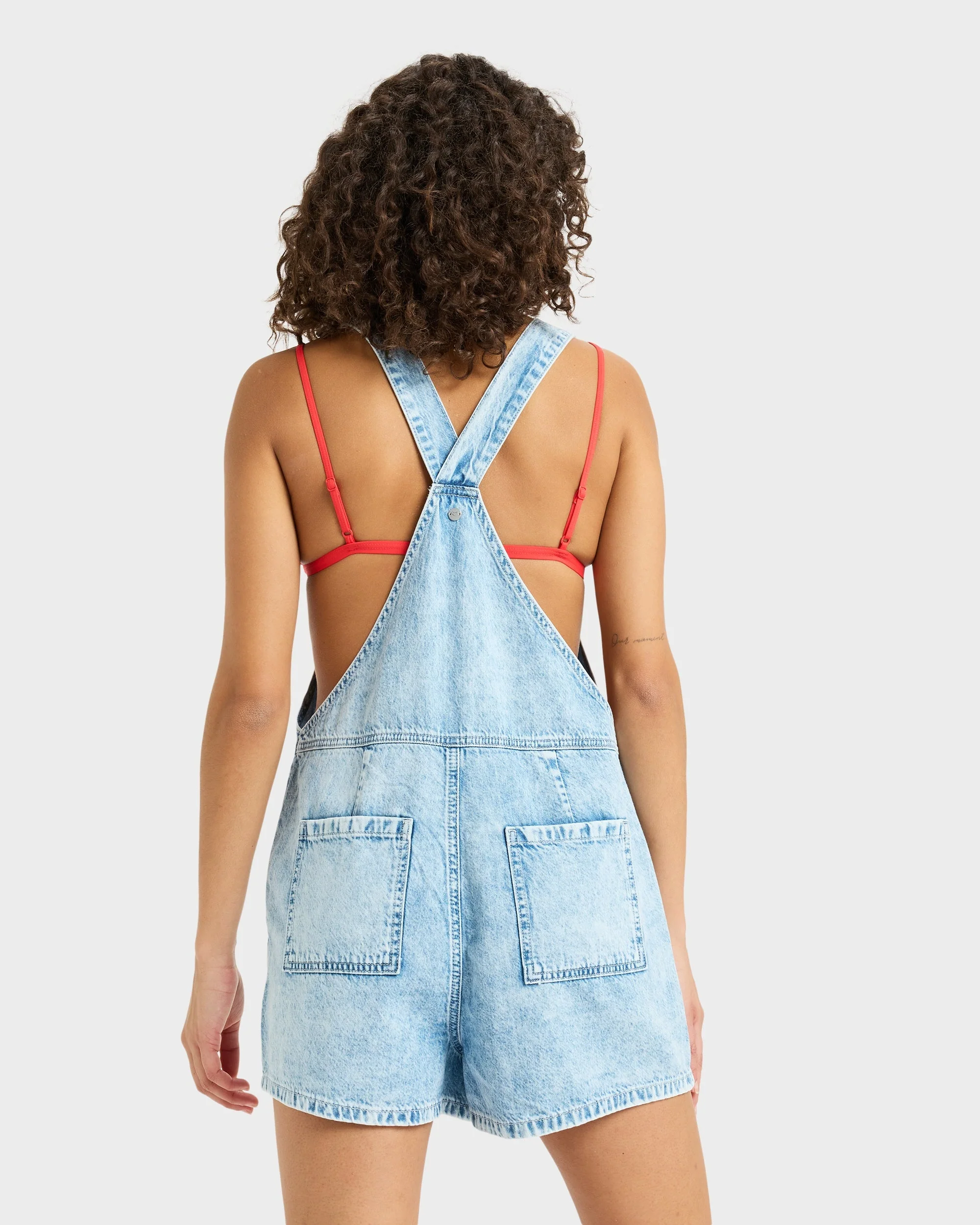 Womens Crystal Coast Denim Overalls - Image 5
