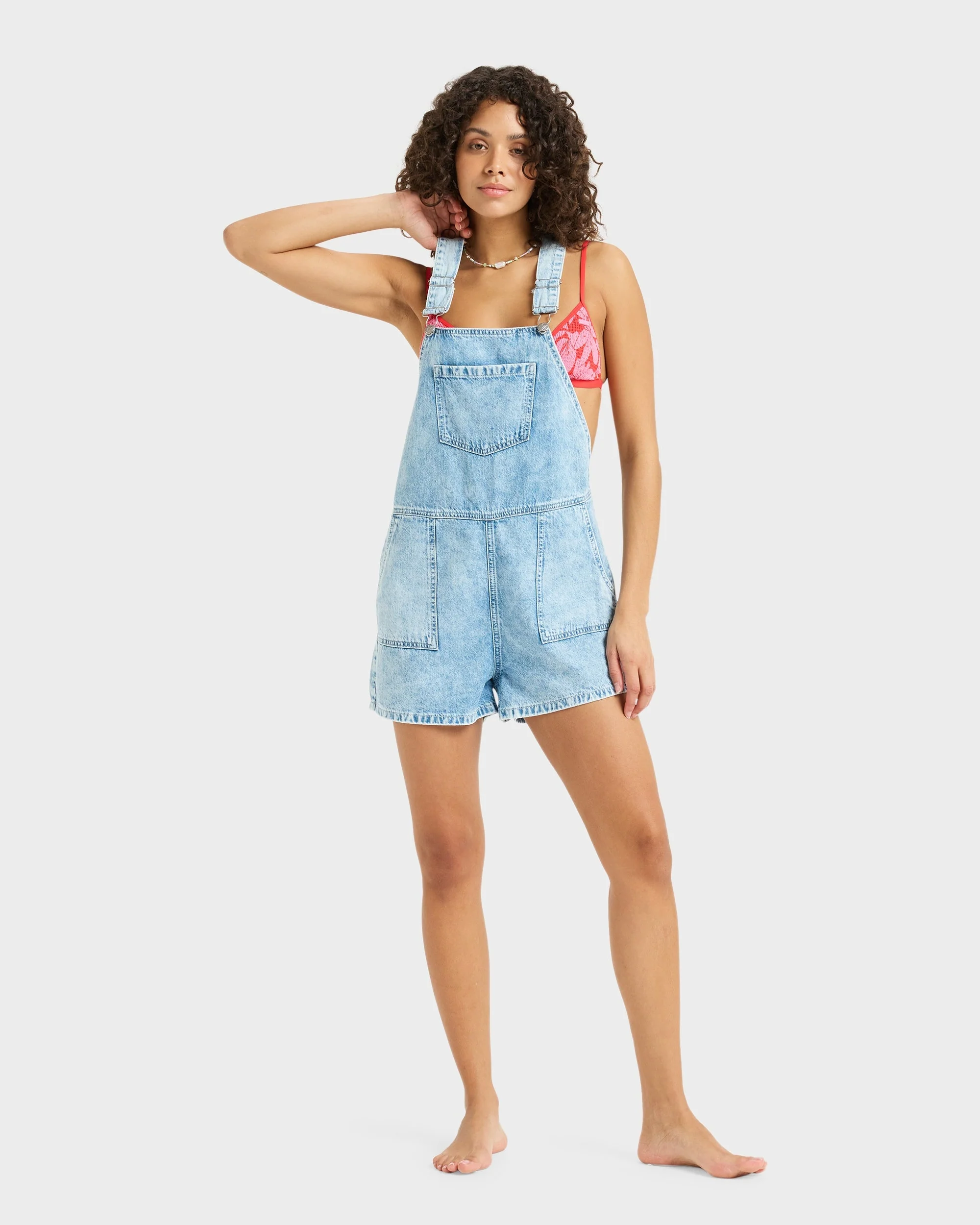 Womens Crystal Coast Denim Overalls - Image 8