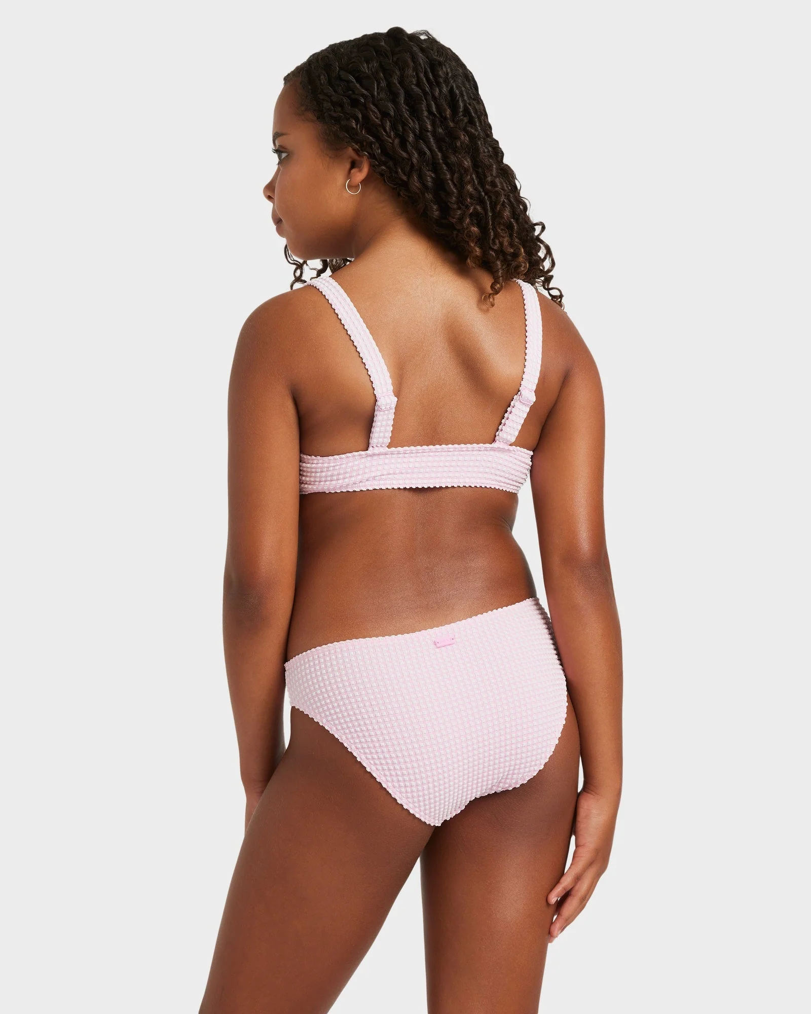 Girls 8-16 Daisy Check Bralette Two Piece - Image 2