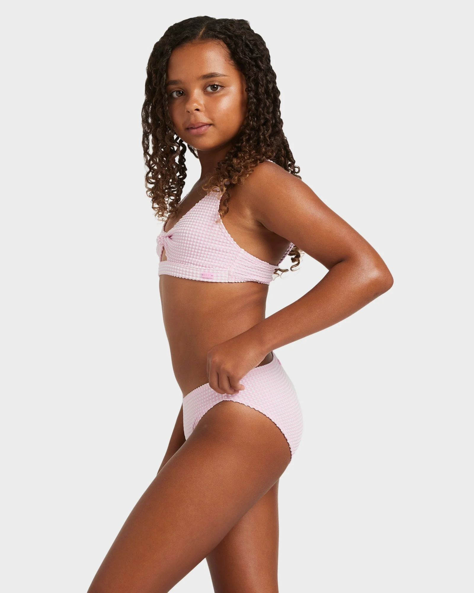 Girls 8-16 Daisy Check Bralette Two Piece - Image 3