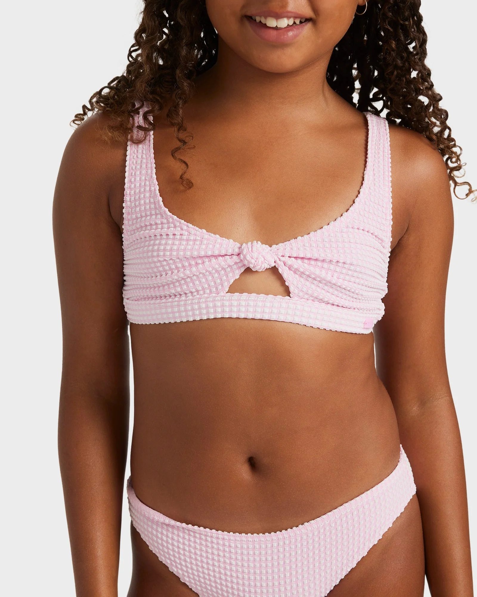 Girls 8-16 Daisy Check Bralette Two Piece - Image 4