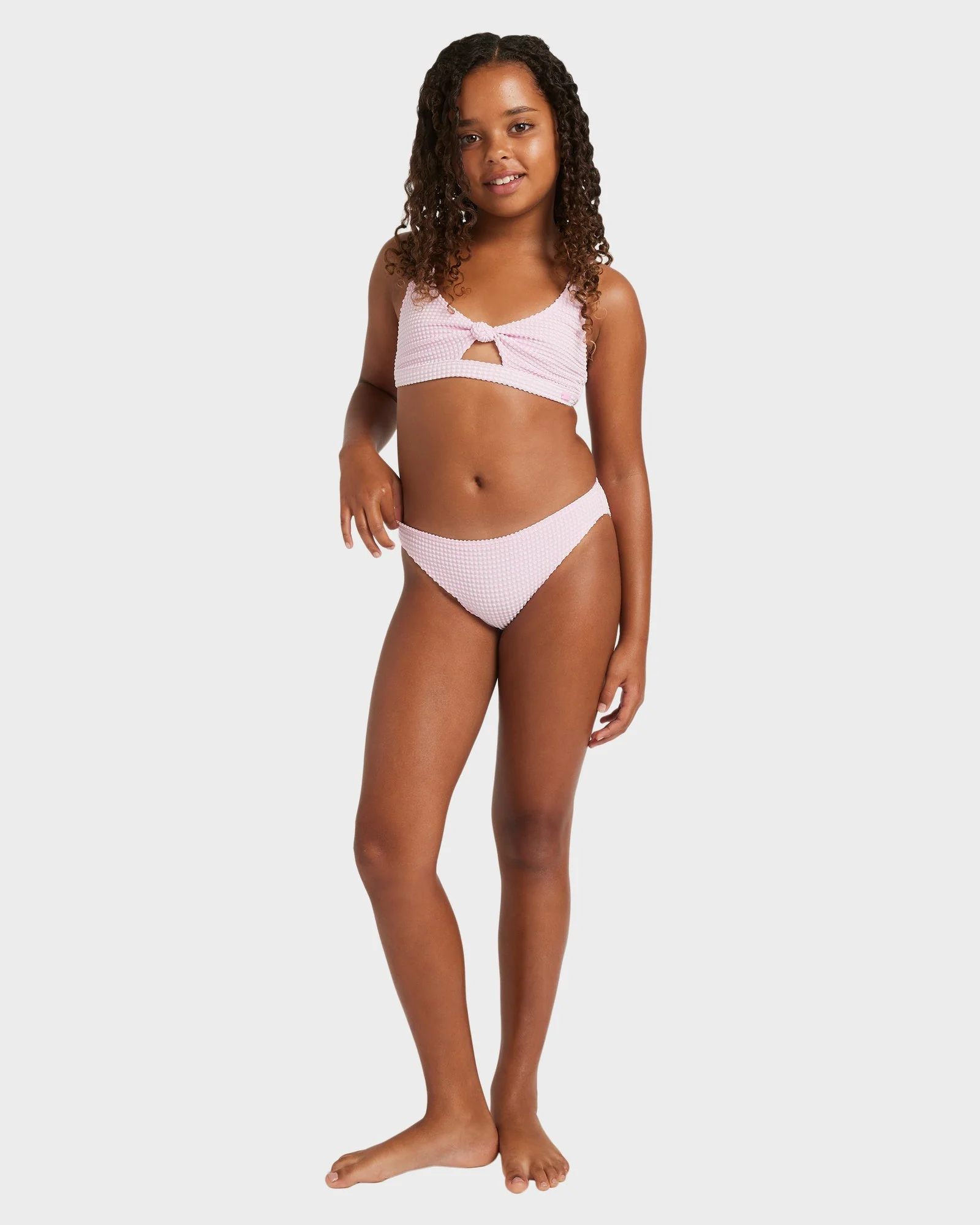 Girls 8-16 Daisy Check Bralette Two Piece - Image 5