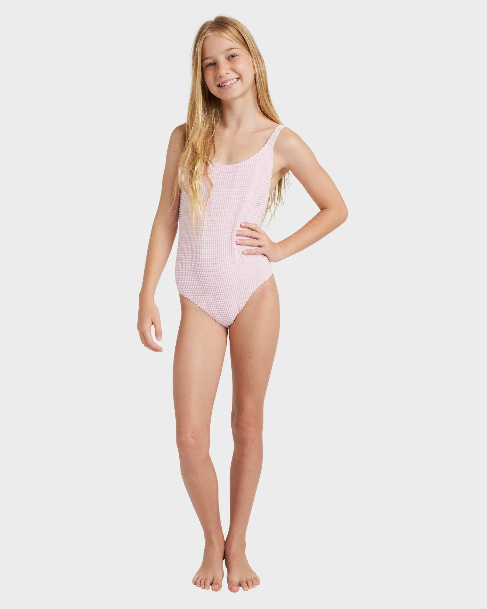 Girls 8-16 Daisy Check One Piece - Image 5
