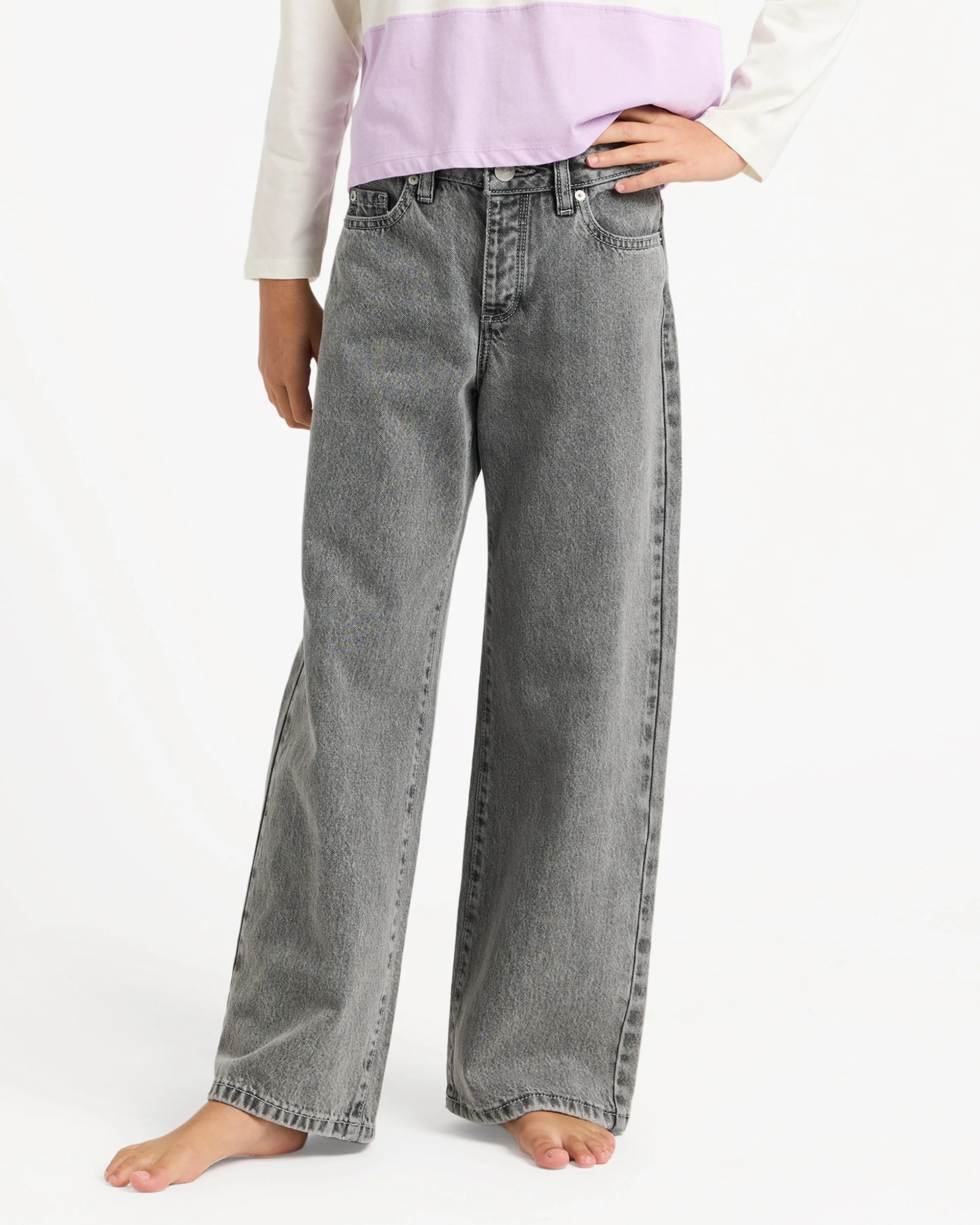 Girls 4-16 Dawn Patrol Mid Lava Denim Jeans - Image 4