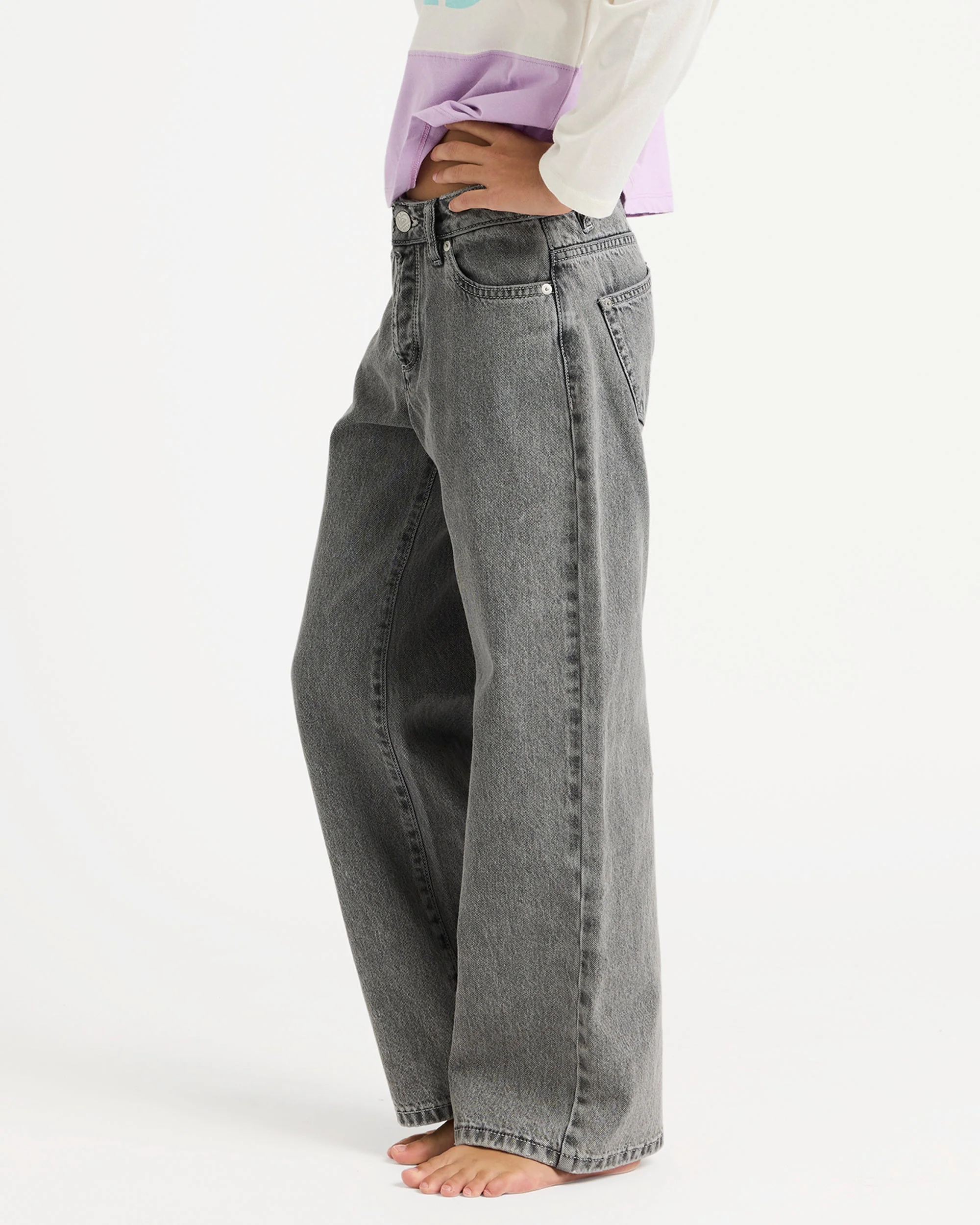 Girls 4-16 Dawn Patrol Mid Lava Denim Jeans - Image 6