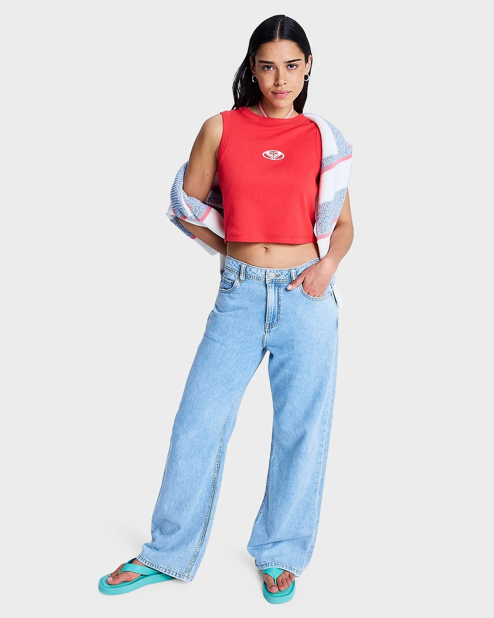 Womens Dawn Patrol Mid Sunbleached Denim Jeans - Image 5