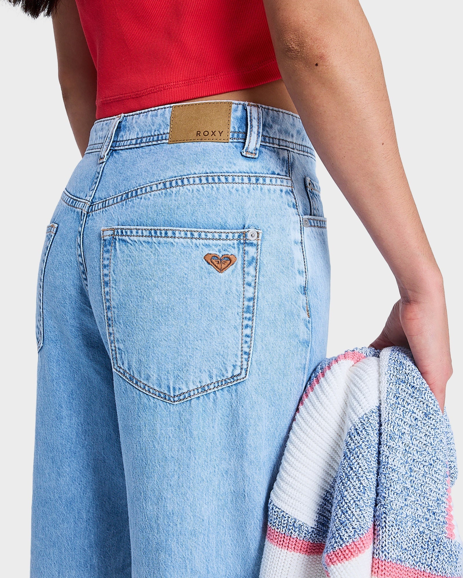 Womens Dawn Patrol Mid Sunbleached Denim Jeans - Image 7