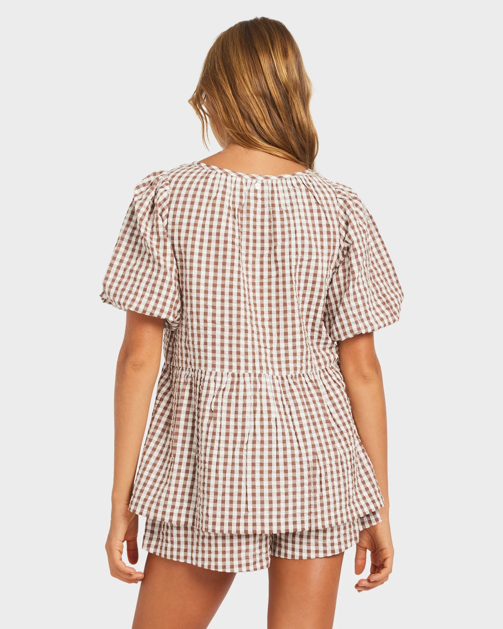Womens Delilah Check Blouse - Image 3