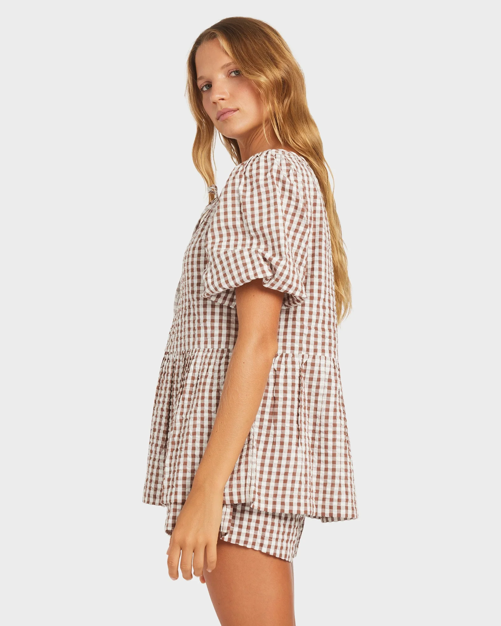 Womens Delilah Check Blouse - Image 5