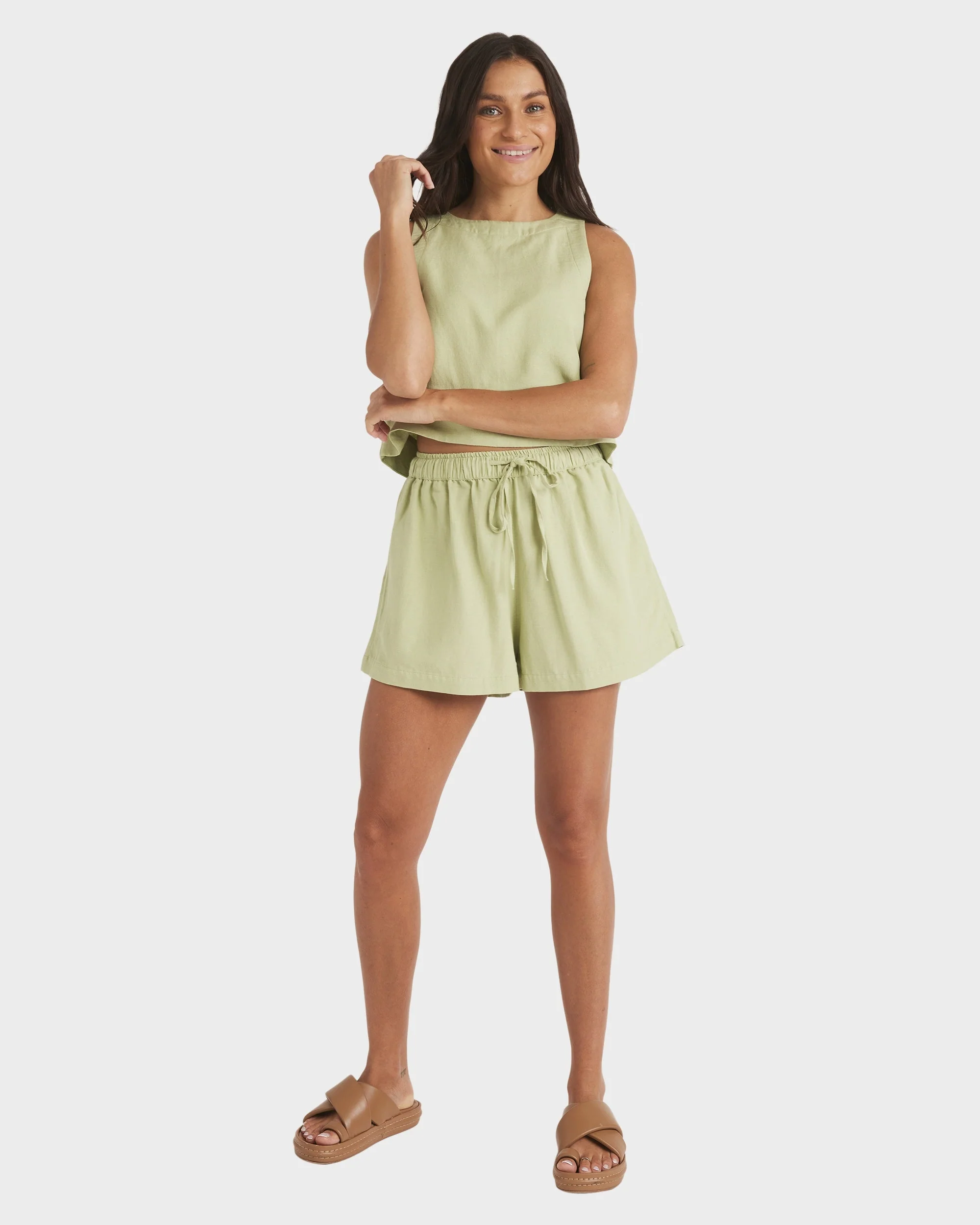 Womens Dreamer Elastic Waist Shorts - Image 5