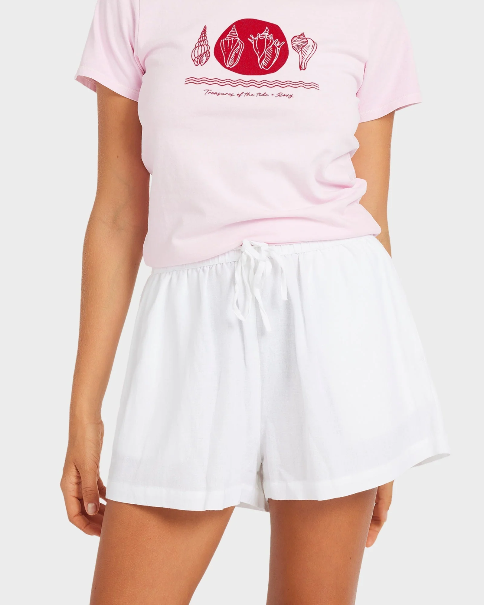 Womens Dreamer Elastic Waist Shorts - Image 4