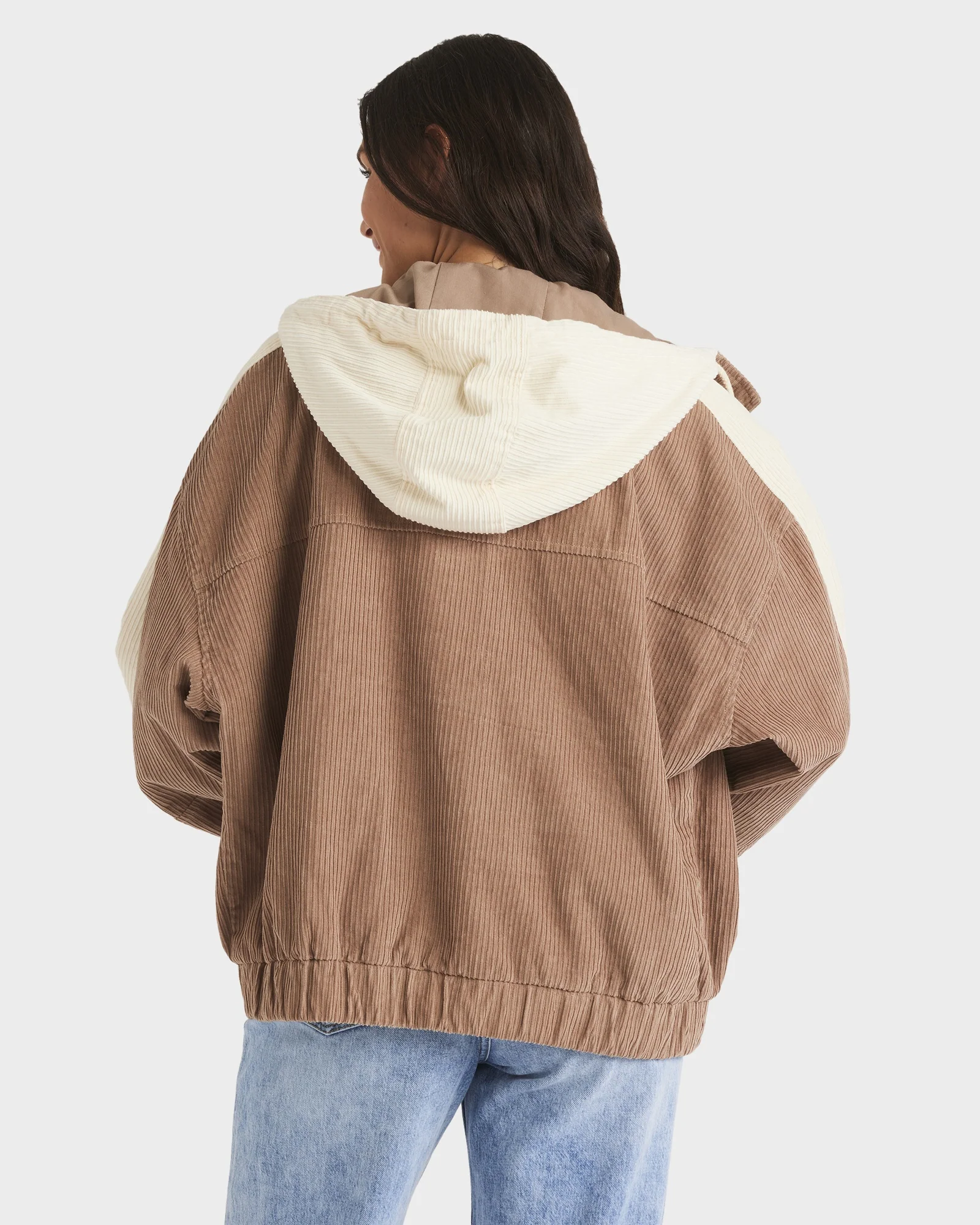 Womens Duo Corduroy Bomber Jacket - Image 3