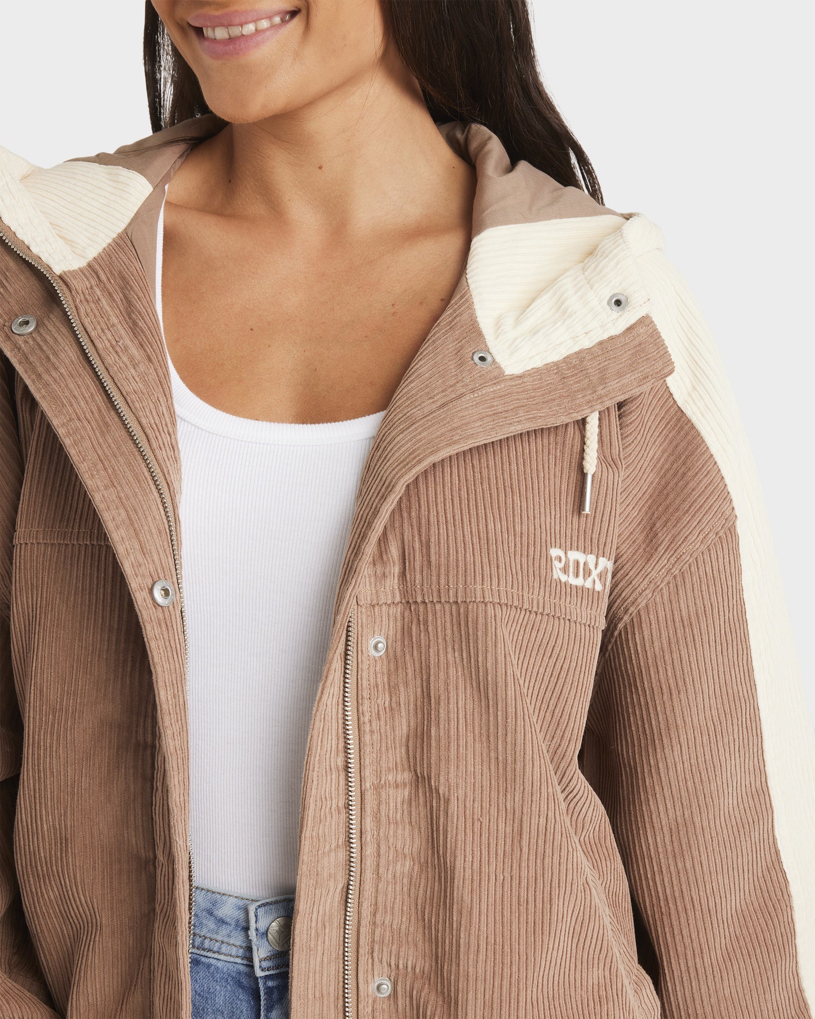 Womens Duo Corduroy Bomber Jacket - Image 4