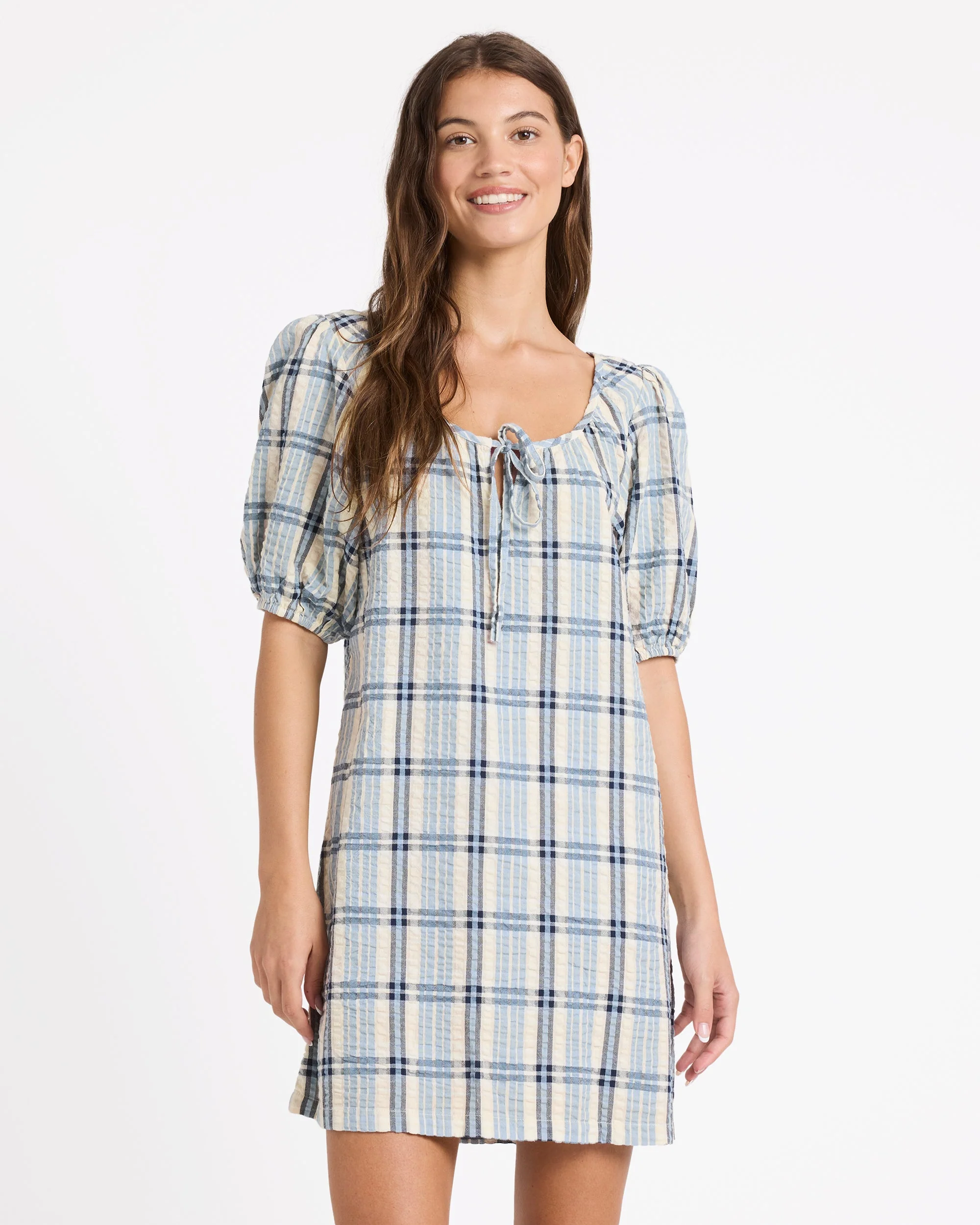 Womens Dyland Check Mini Dress - Image 2