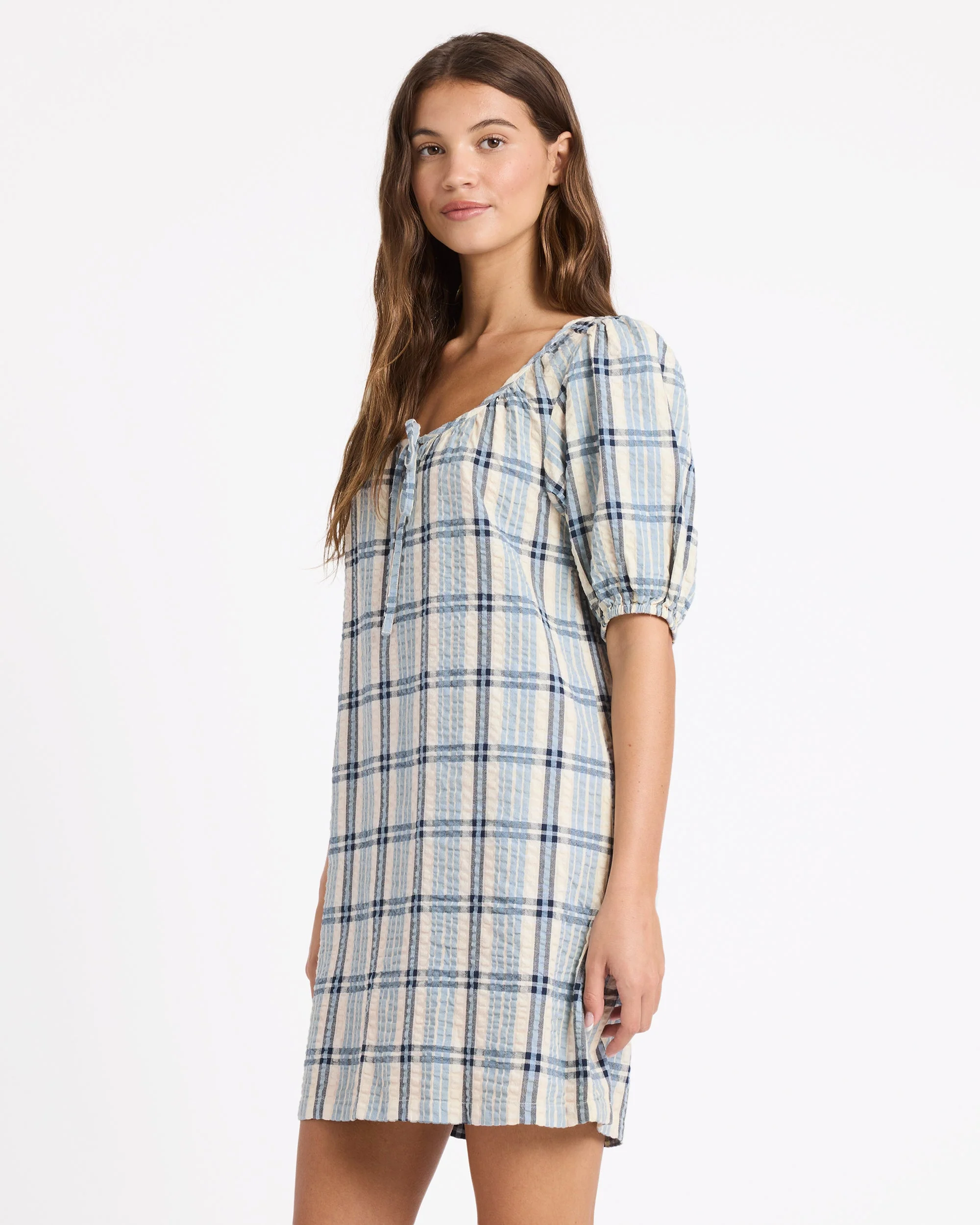 Womens Dyland Check Mini Dress - Image 4