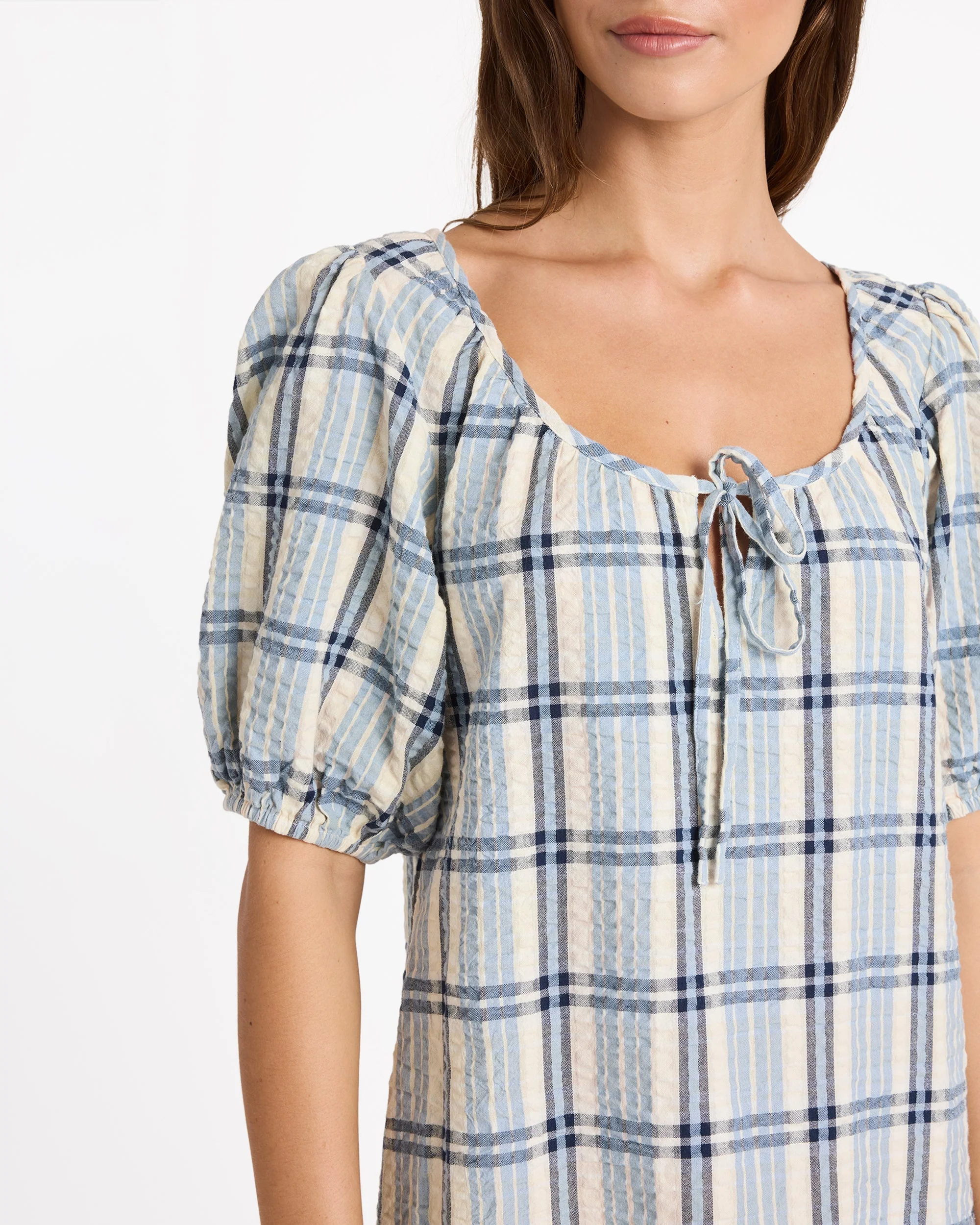 Womens Dyland Check Mini Dress - Image 5