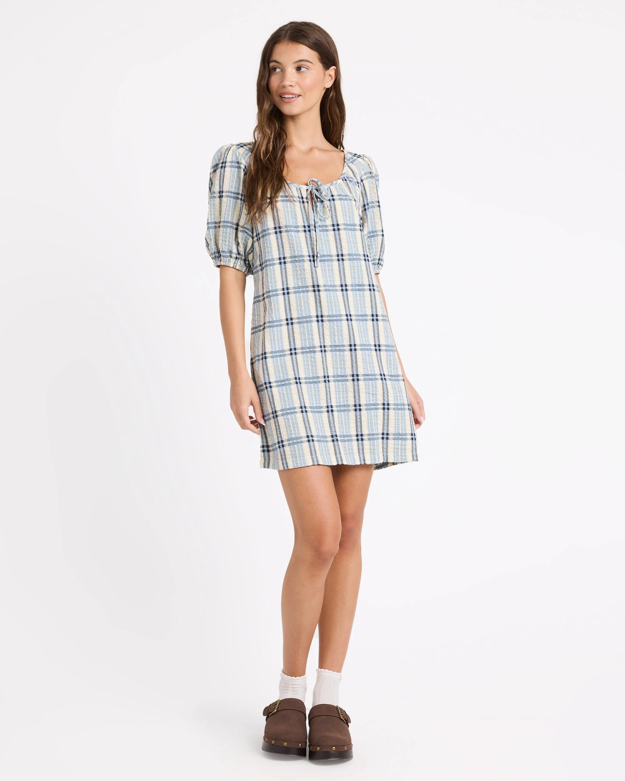Womens Dyland Check Mini Dress - Image 6