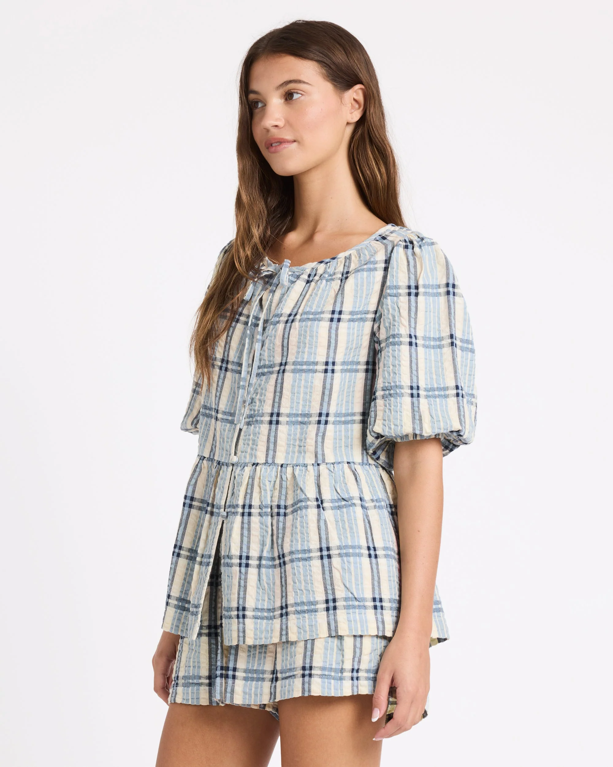 Womens Dyland Check Blouse - Image 3