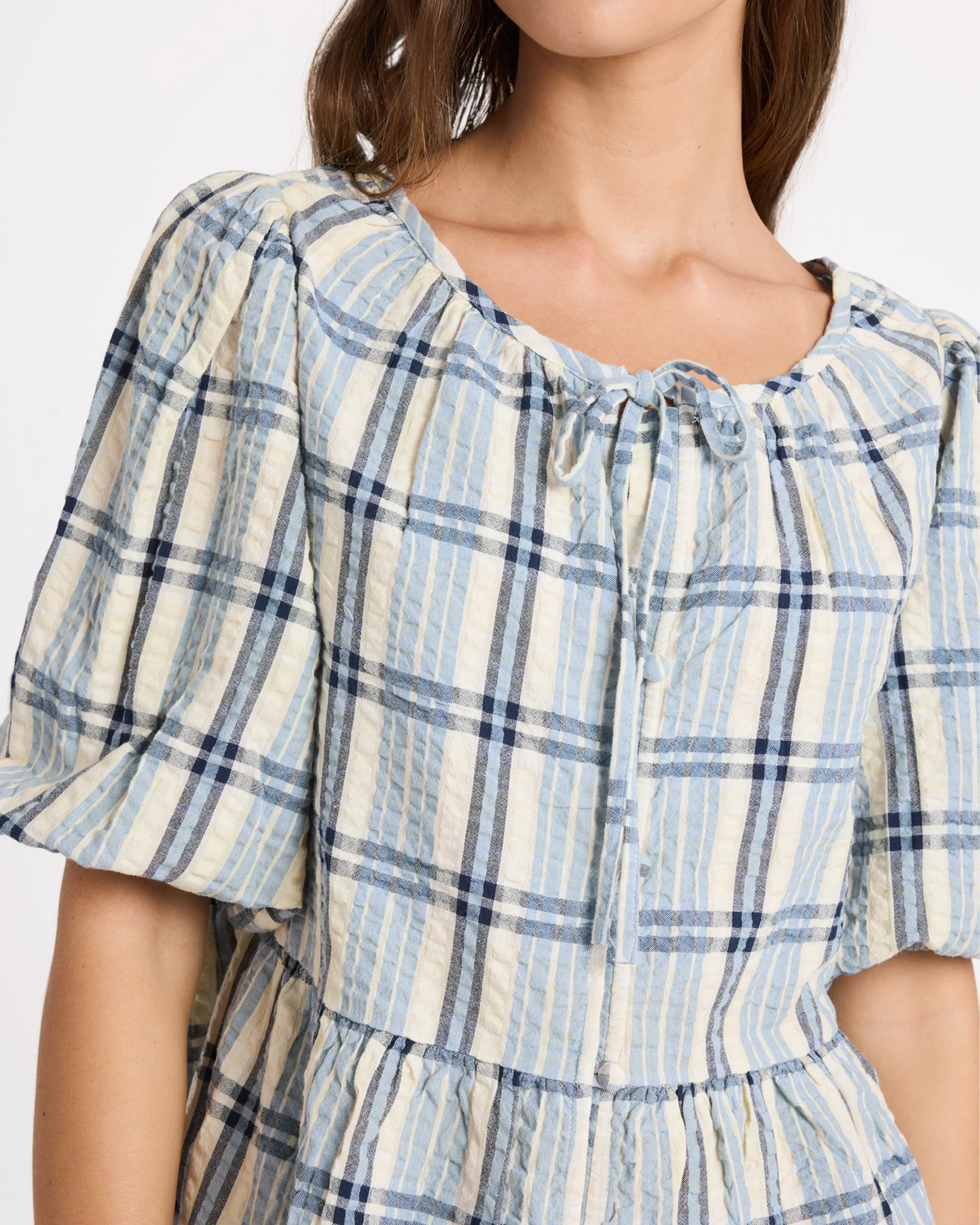Womens Dyland Check Blouse - Image 4