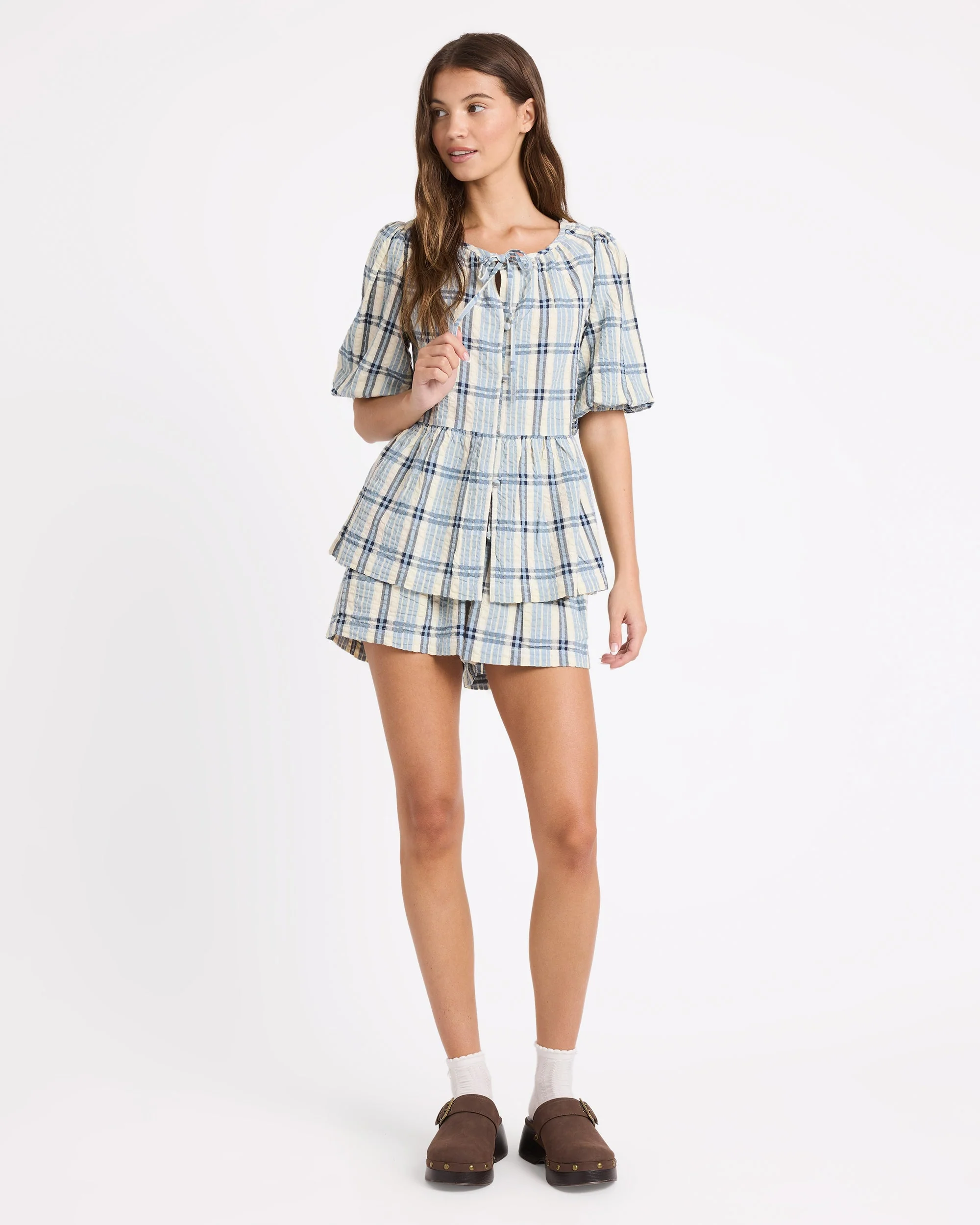 Womens Dyland Check Blouse - Image 5