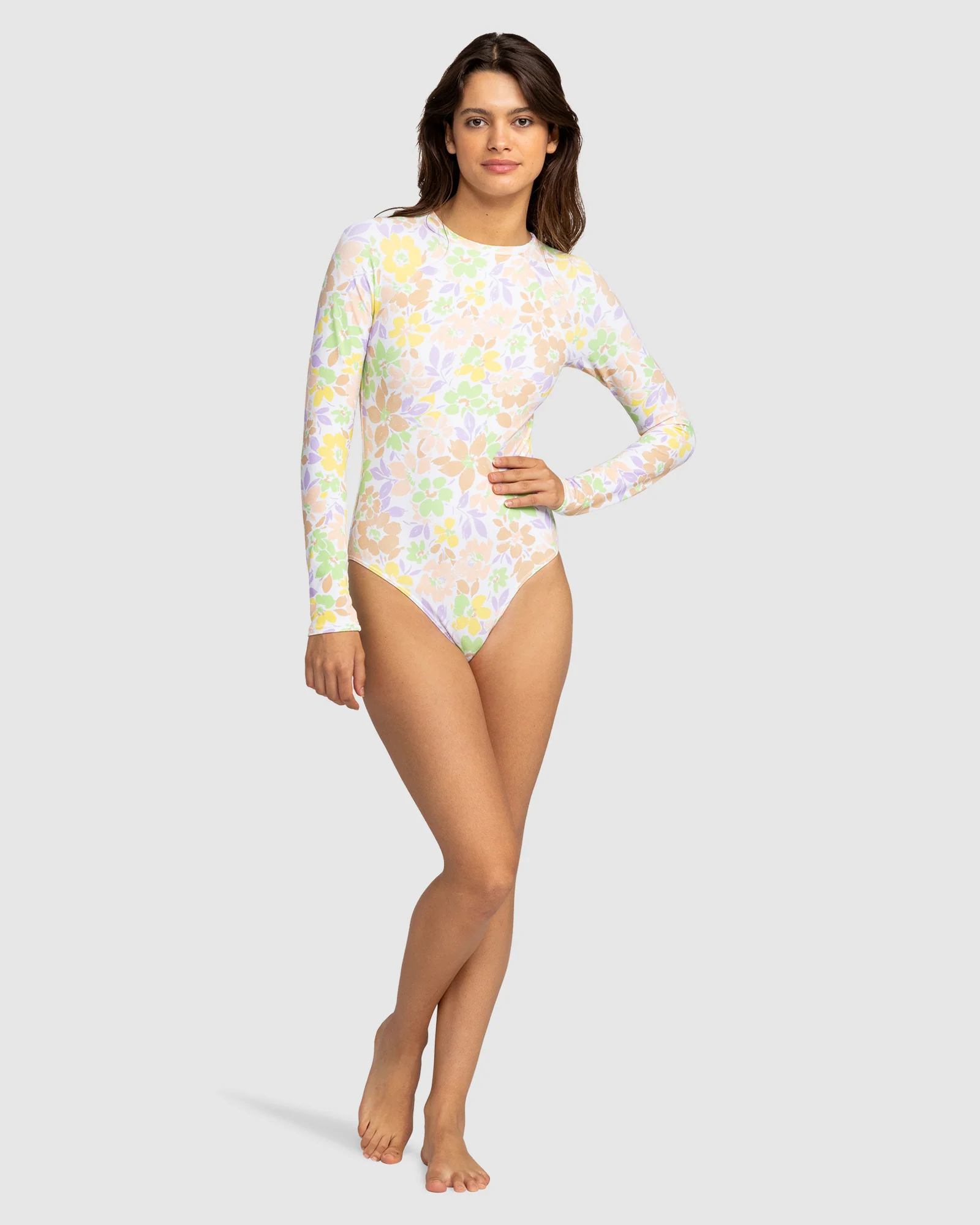 Womens Ephemere Long Sleeve Rash Vest Onesie - Image 3