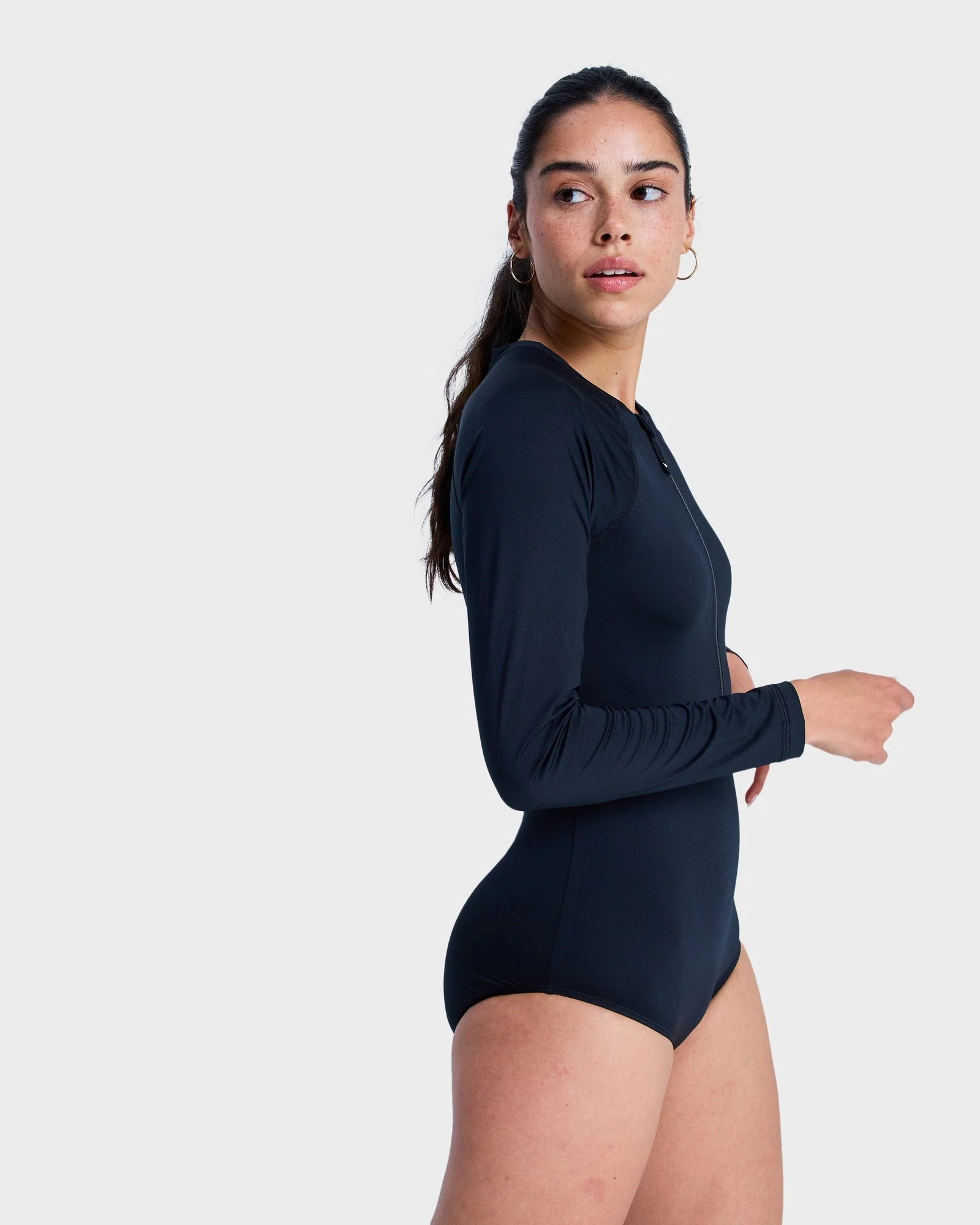 Womens Essentials Long Sleeve One Piece Rash Vest - Image 3