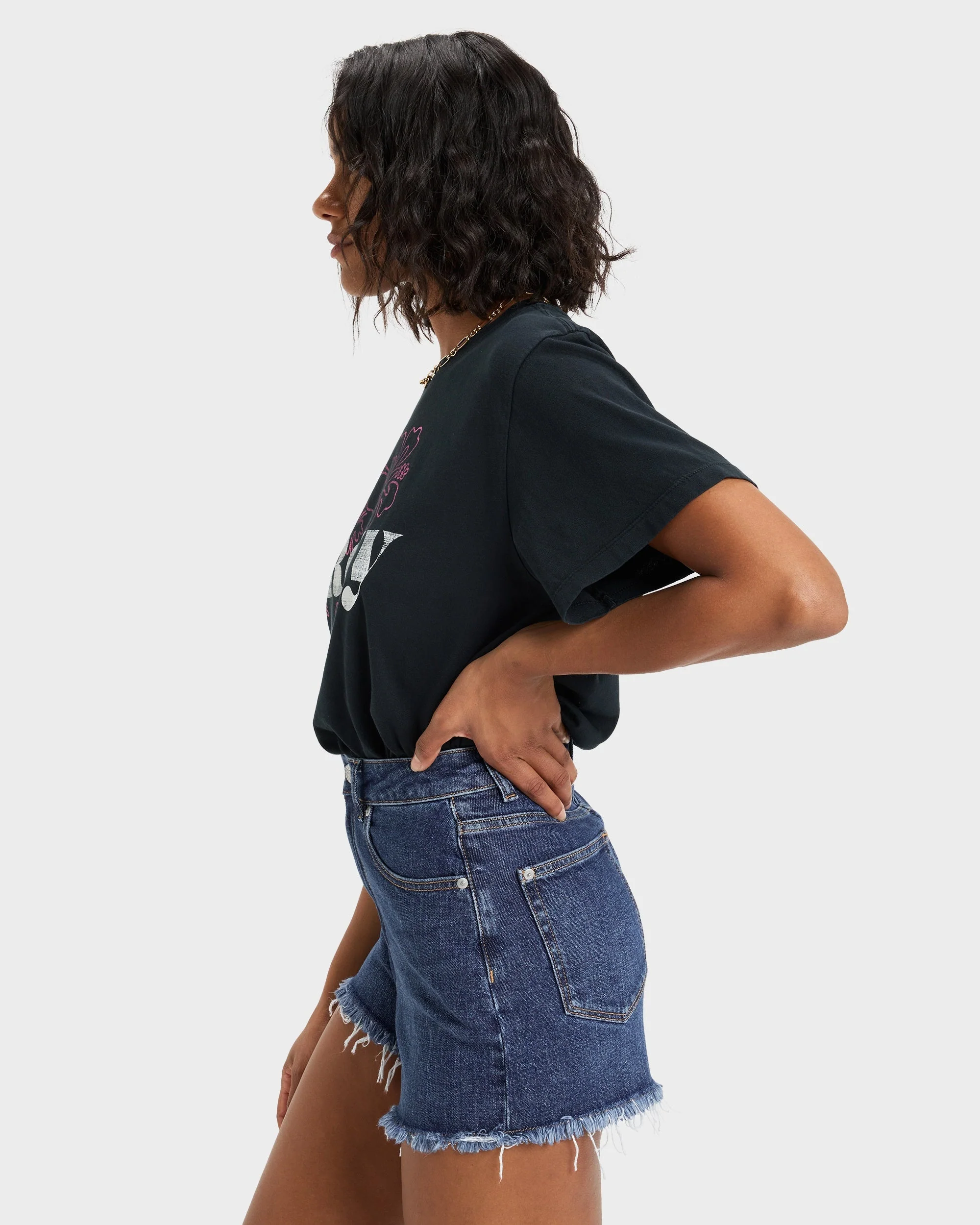 Womens Eva Denim Shorts - Image 2