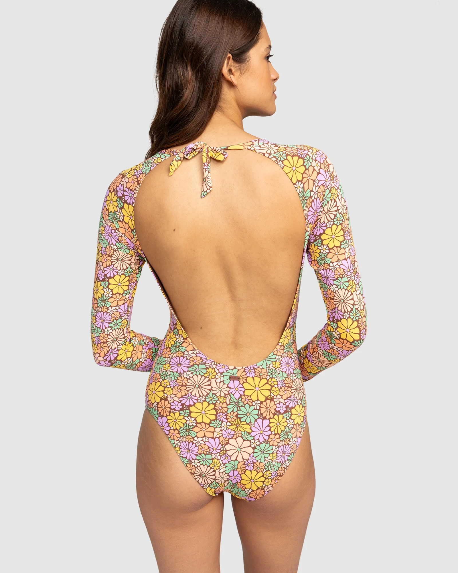 Womens Fashion Long Sleeve One Piece Swimsuit - Image 2