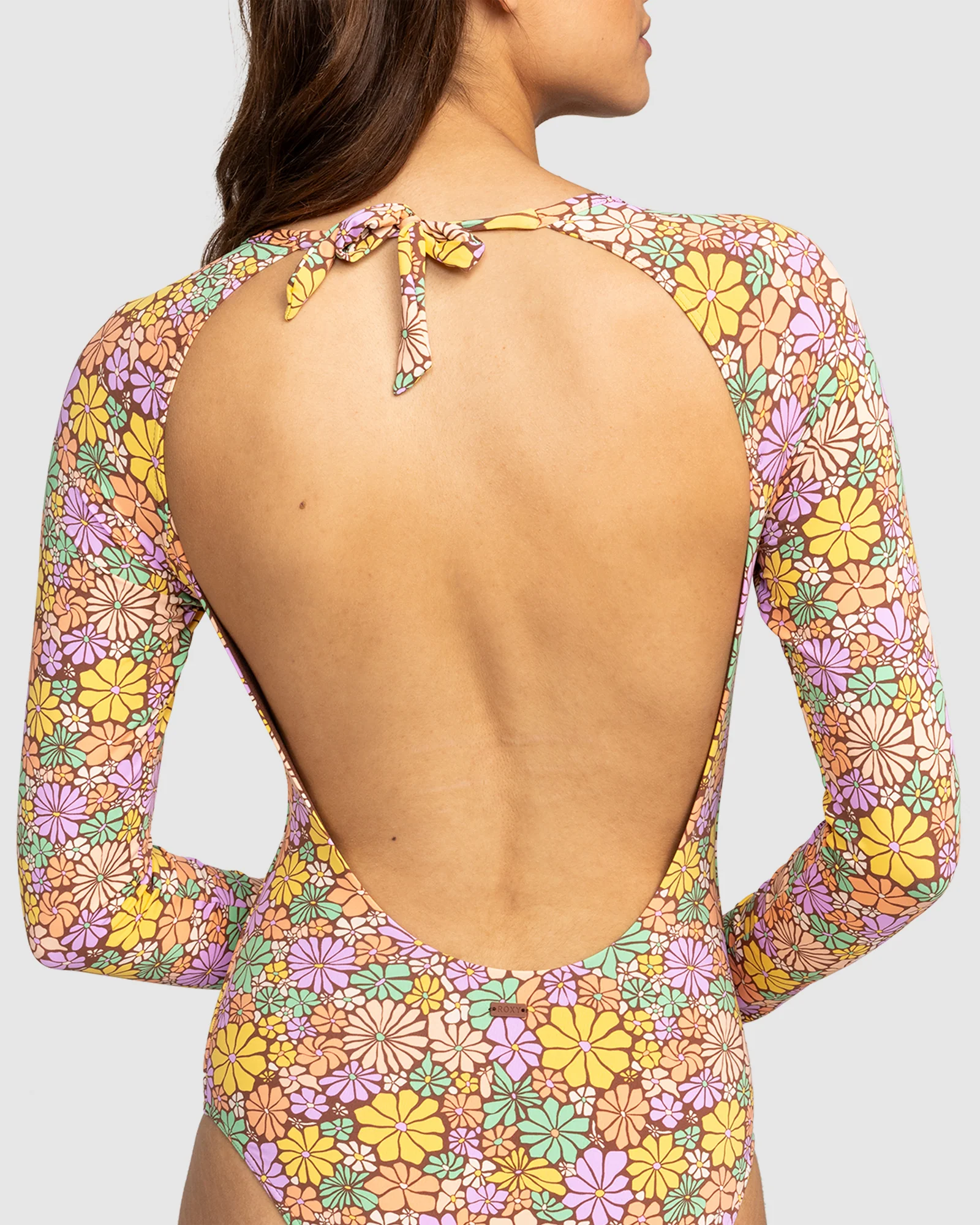 Womens Fashion Long Sleeve One Piece Swimsuit - Image 3