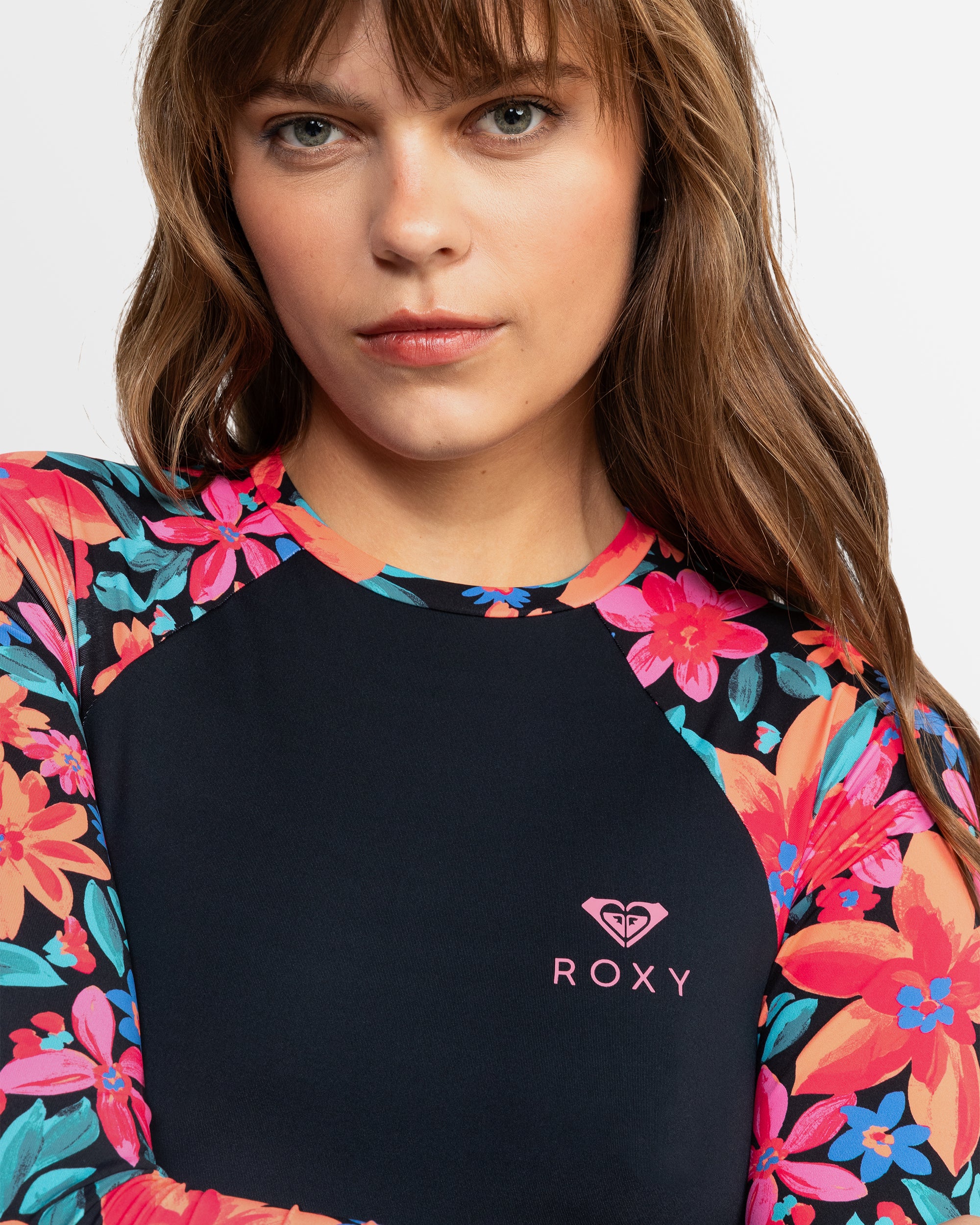 Womens Floral Fiesta Long Sleeve Rash Vest Onesie - Image 4