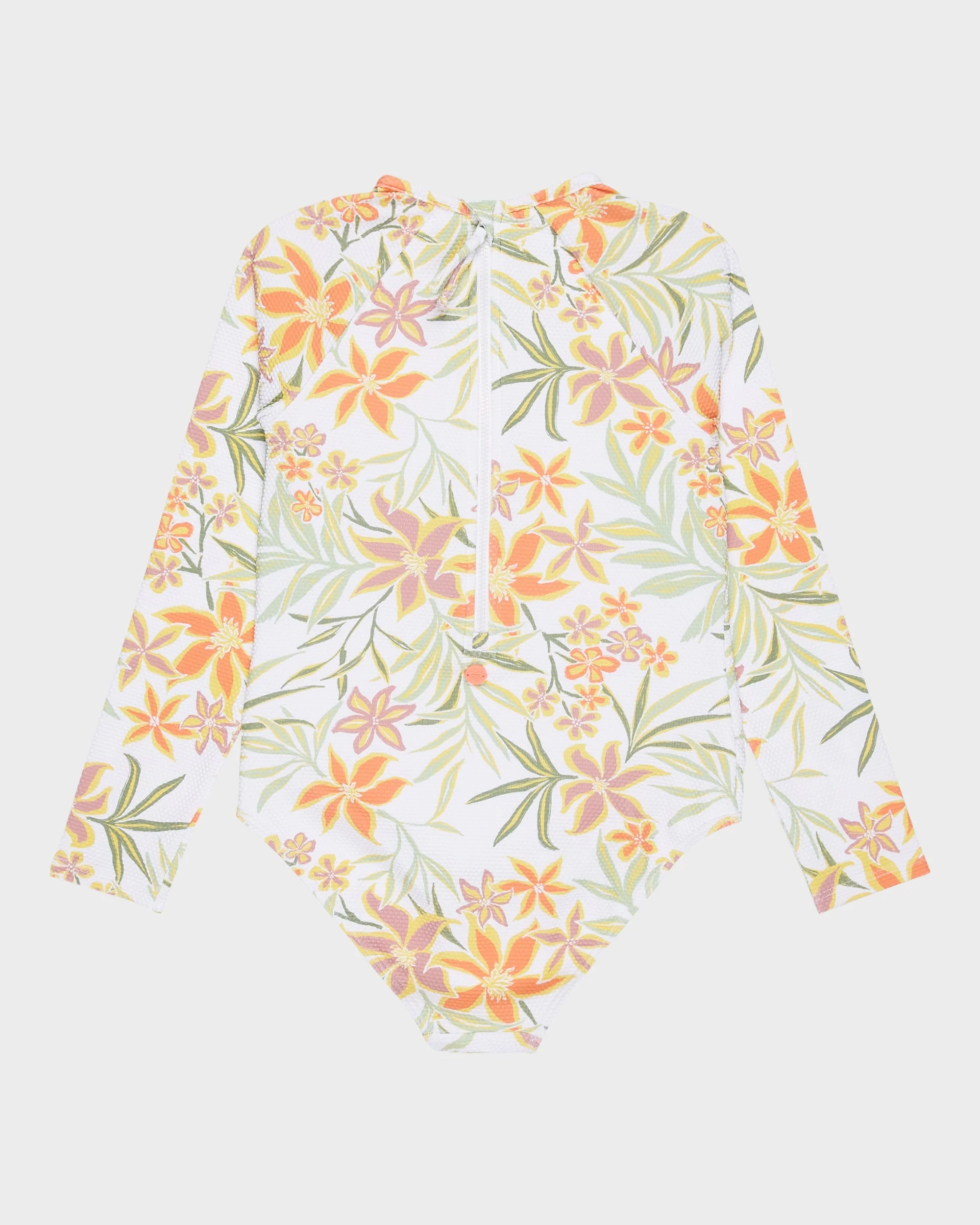 Girls 8-16 Floral Horizon Long Sleeve Onesie Rash Vest - Image 2