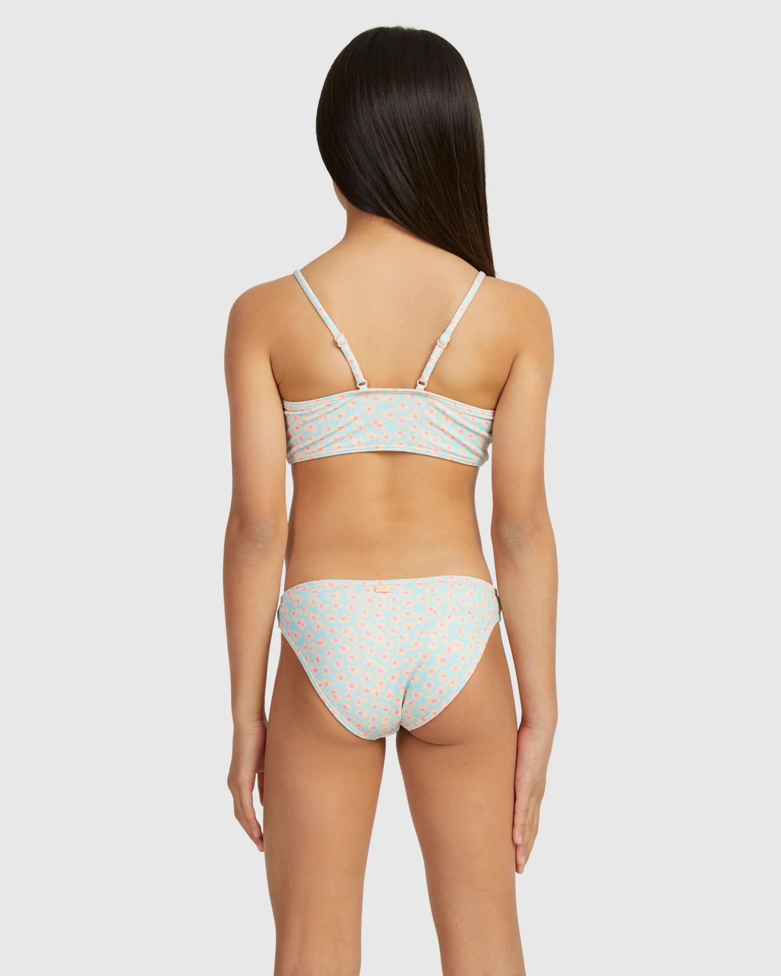 Girls 8-16 Flower Bed Cropped Tank Set Bikini - Image 3