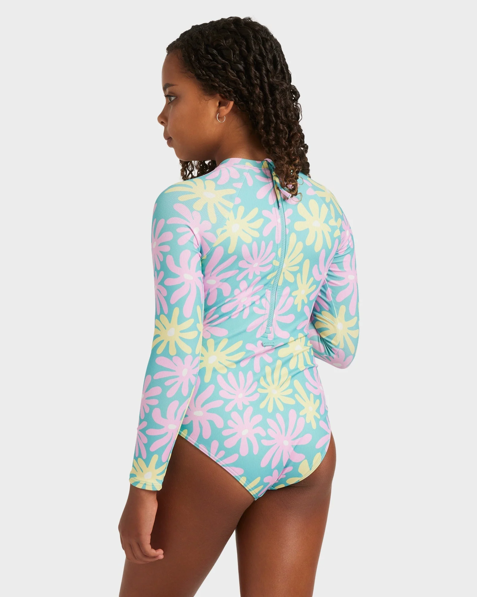 Girls 8-16 Flower Lover One Piece Rash Vest - Image 3