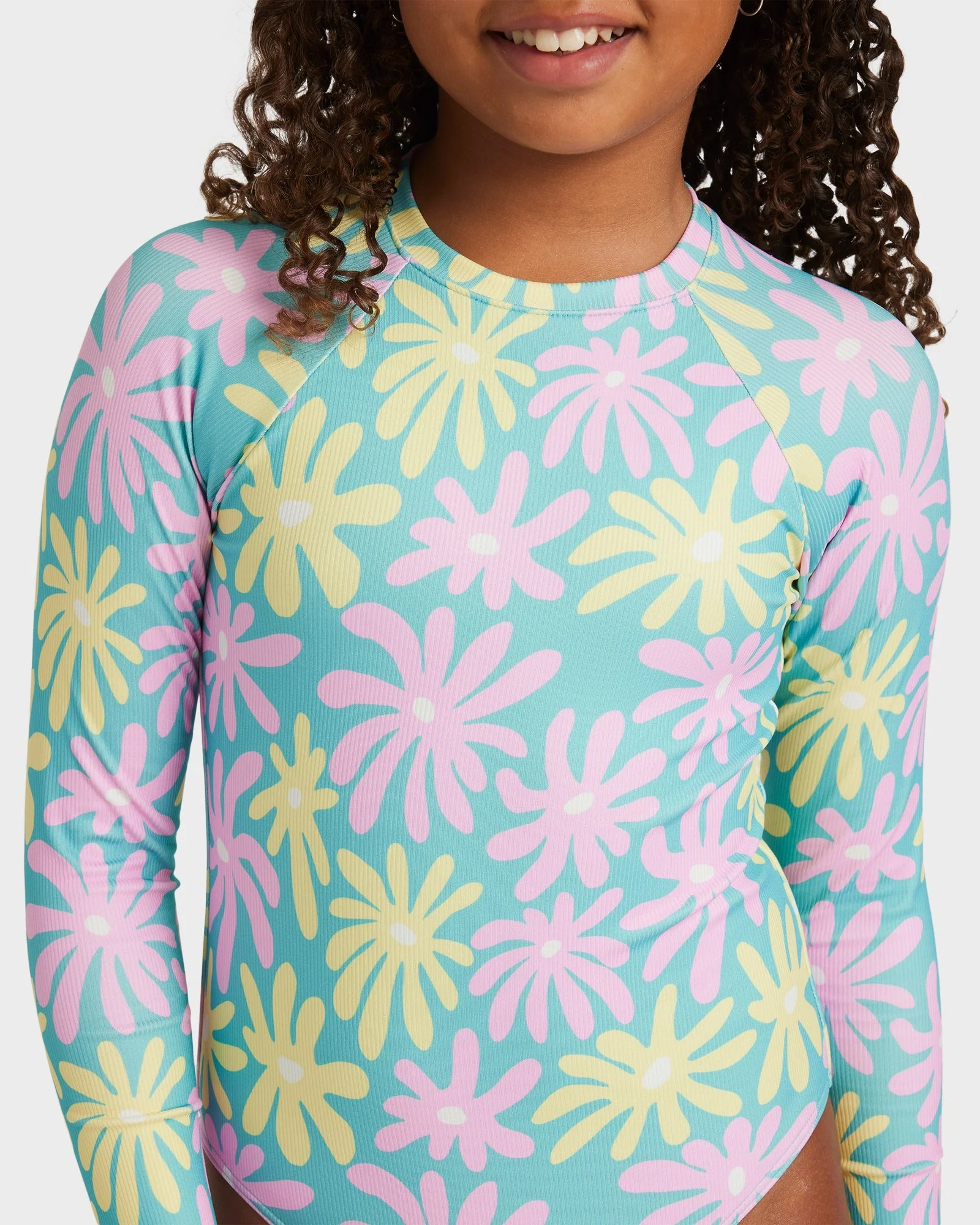 Girls 8-16 Flower Lover One Piece Rash Vest - Image 4