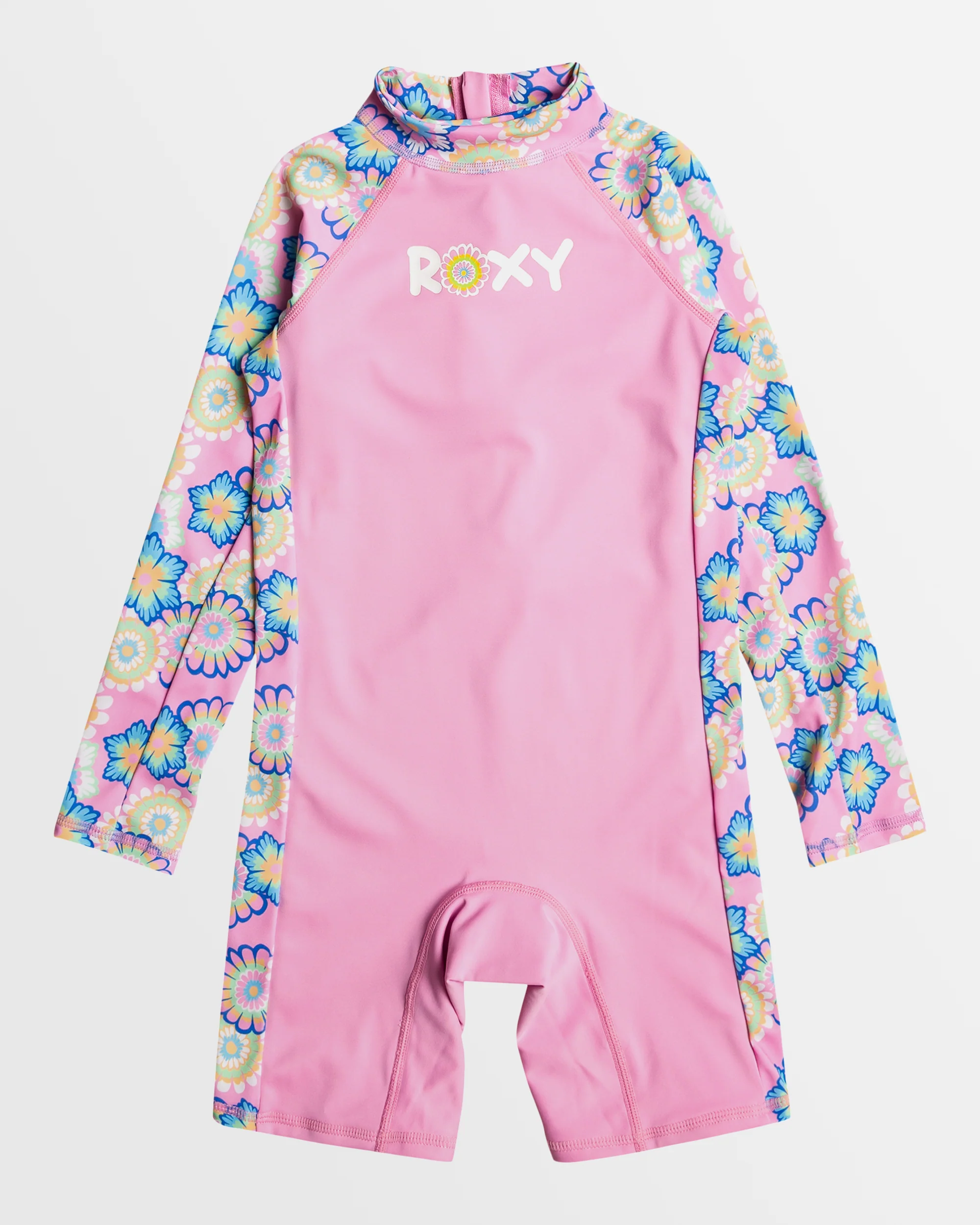 Girls 2-7 Flower Party Long Sleeve Upf 50 One Piece Rash Vest