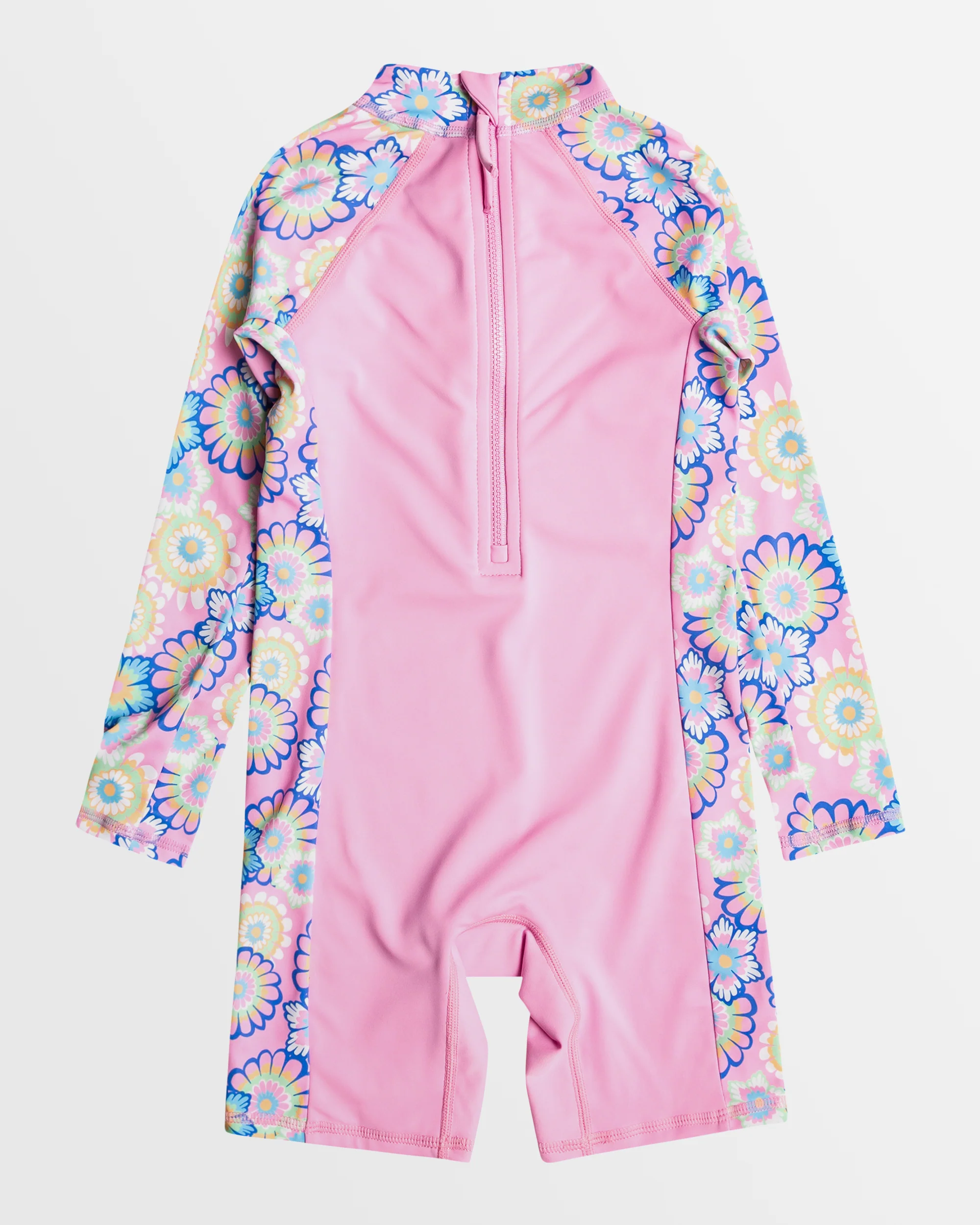 Girls 2-7 Flower Party Long Sleeve Upf 50 One Piece Rash Vest - Image 2