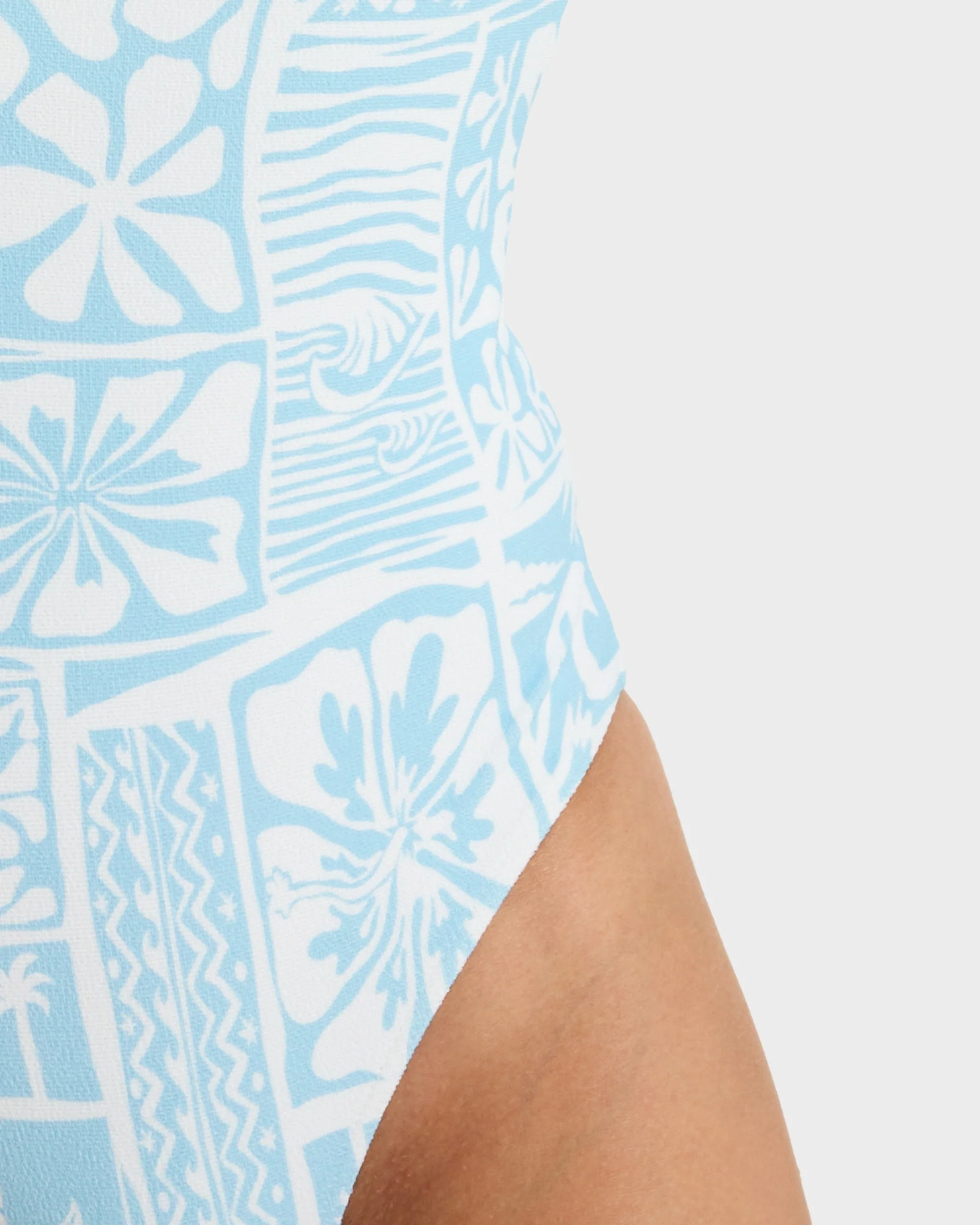 Womens Flowers Wave One Piece Swimsuit - Image 4