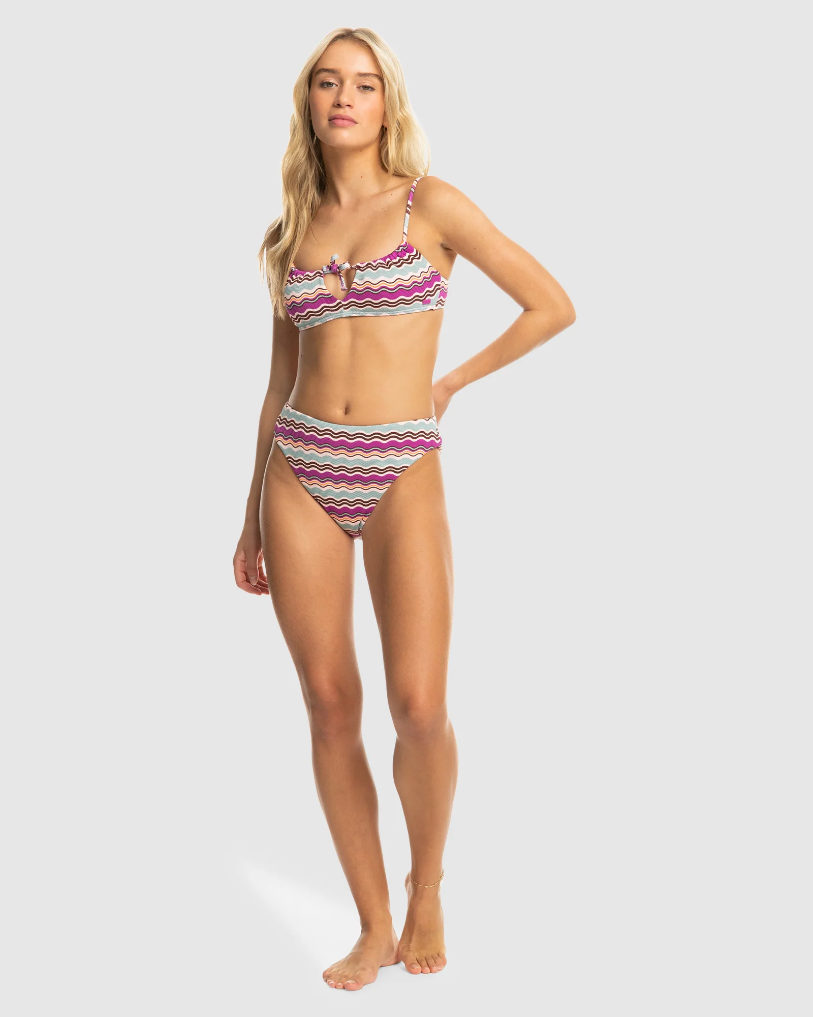 Womens Flowy Mood Midwaist Moderate Bikini Bottom - Image 5