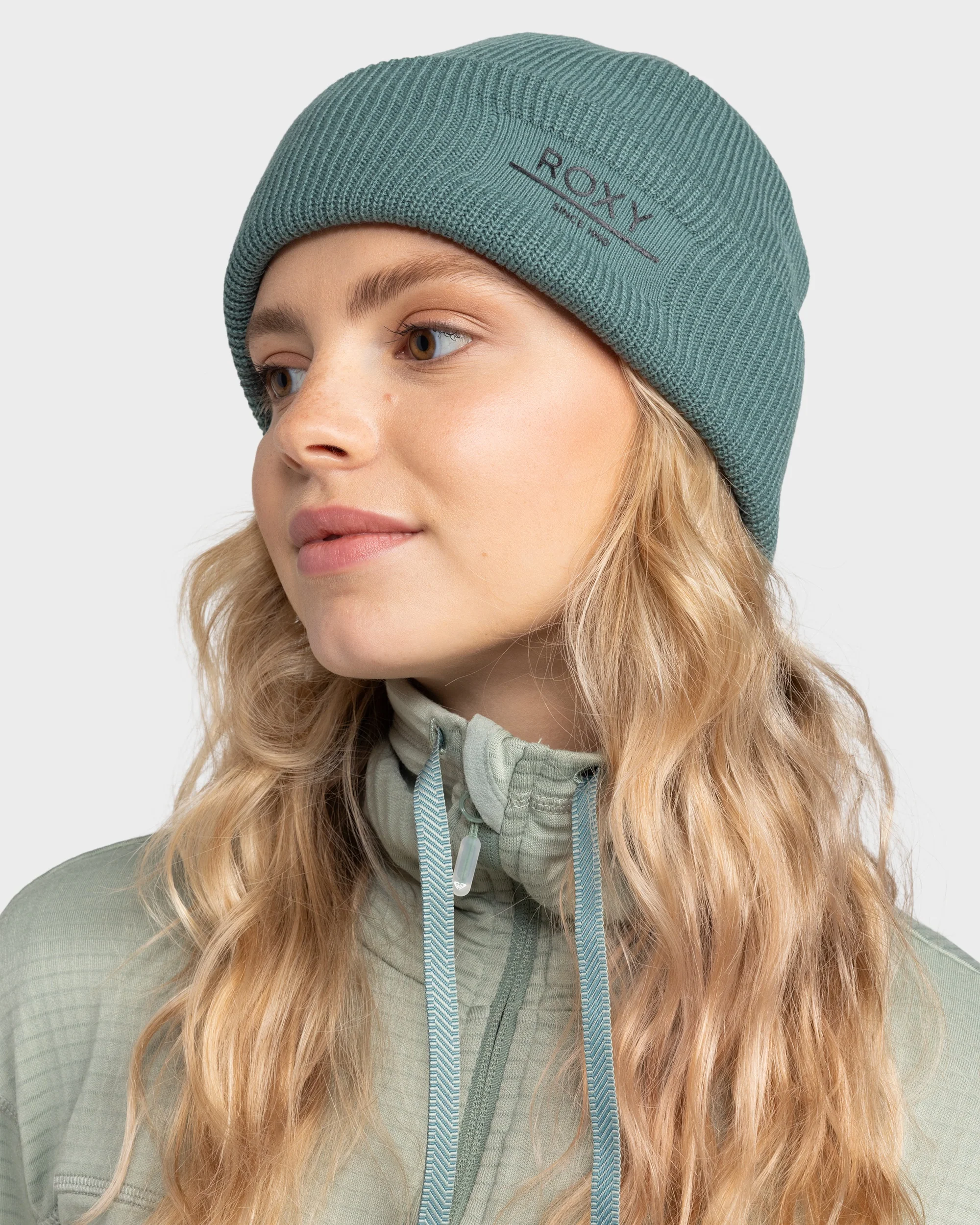 Womens Folker Rib Knit Beanie - Image 2
