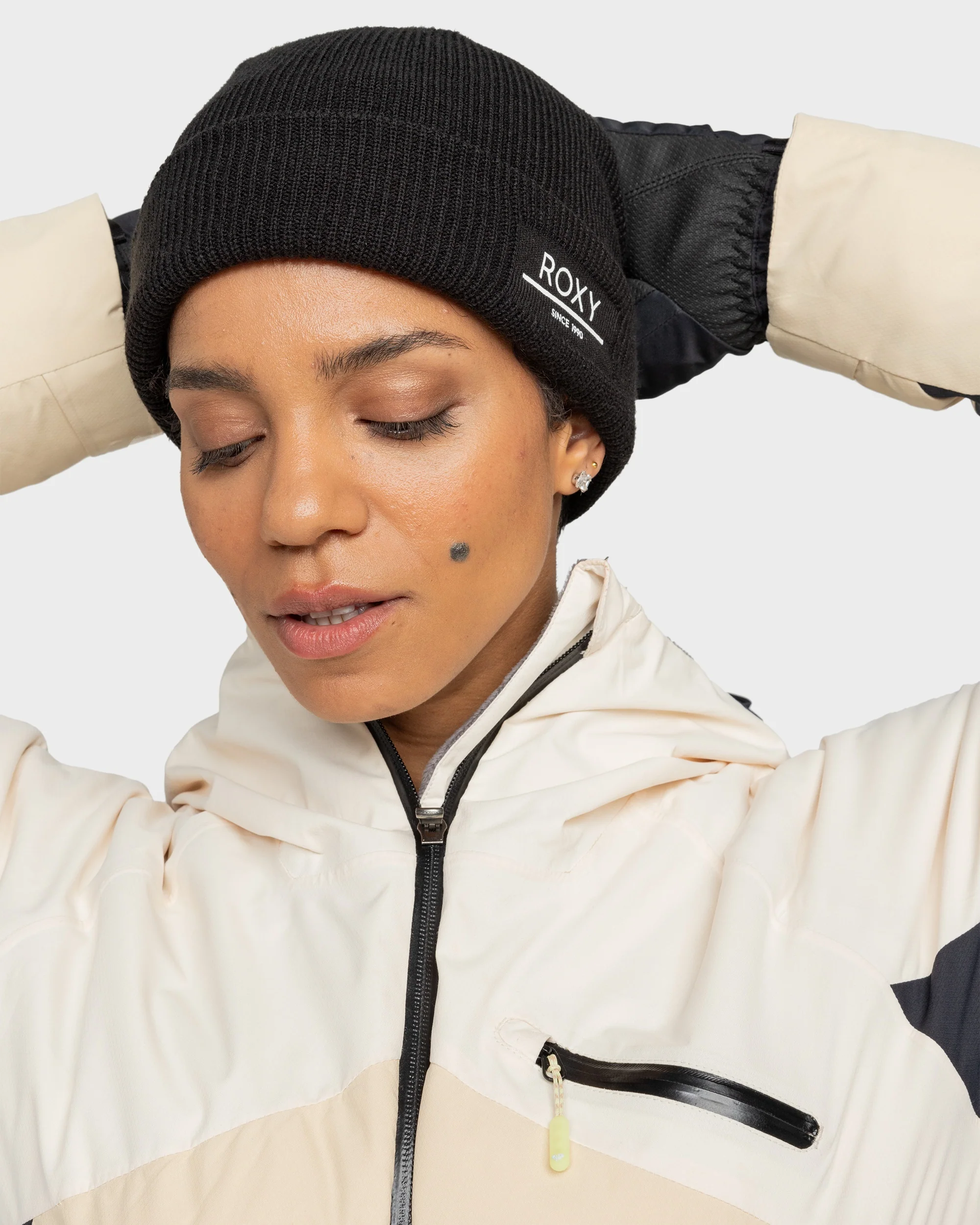 Womens Folker Rib Knit Beanie - Image 4