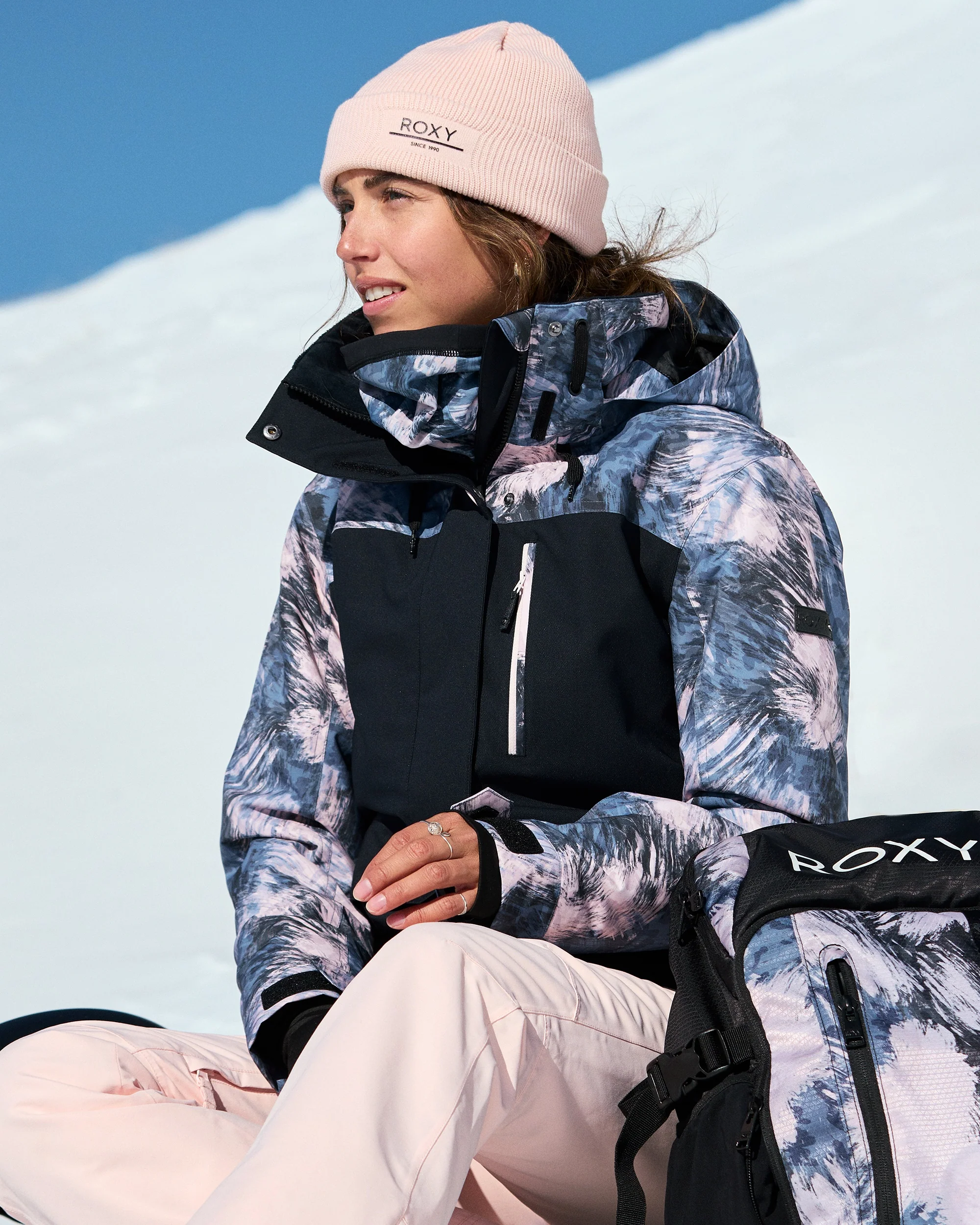 Womens Folker Rib Knit Beanie - Image 3