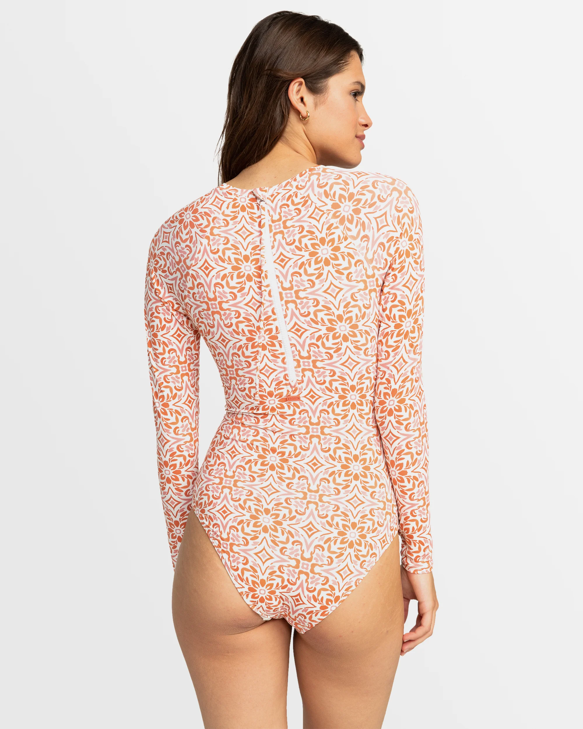 Womens Fresco Tile Long Sleeve Rash Vest Onesie - Image 3