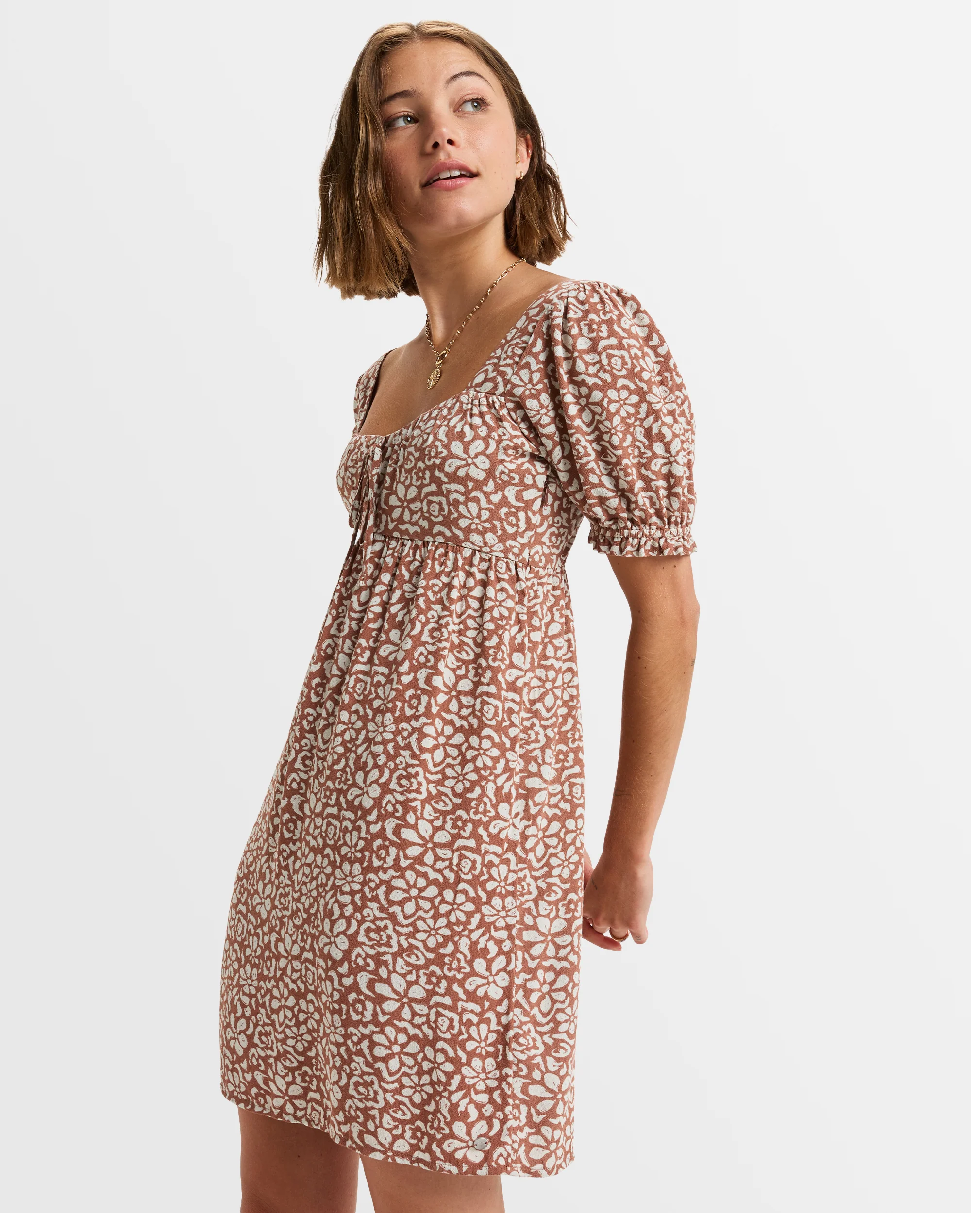 Womens Frill Bloom Mini Dress - Image 2